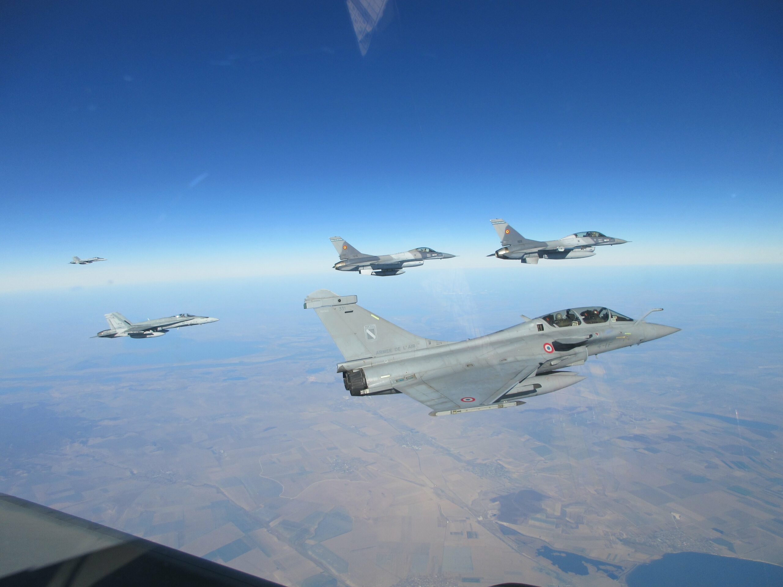 Fighter aircraft of allies in Romanian skies.