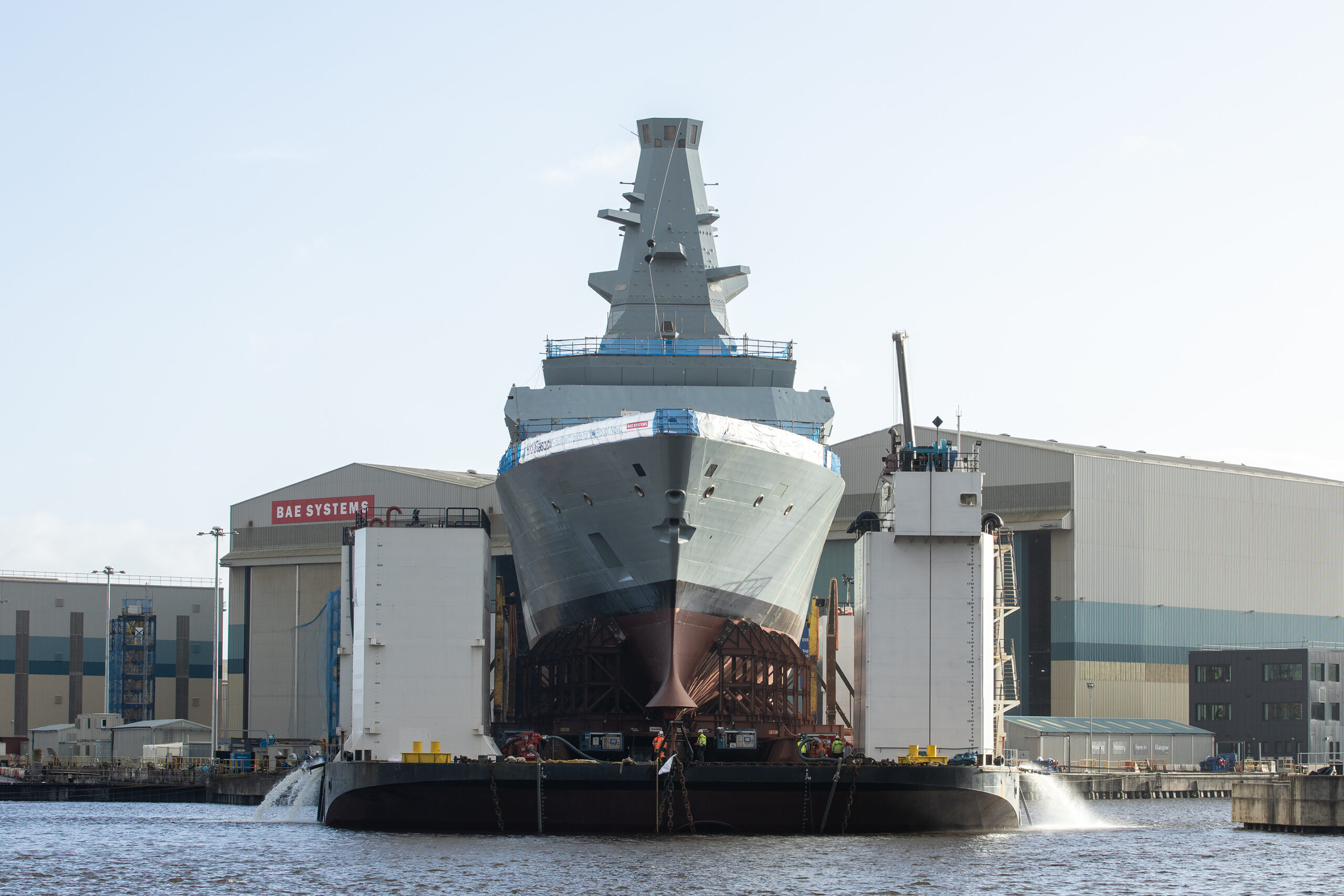 UK Royal Navy's first Type 26 frigate HMS Glasgow.