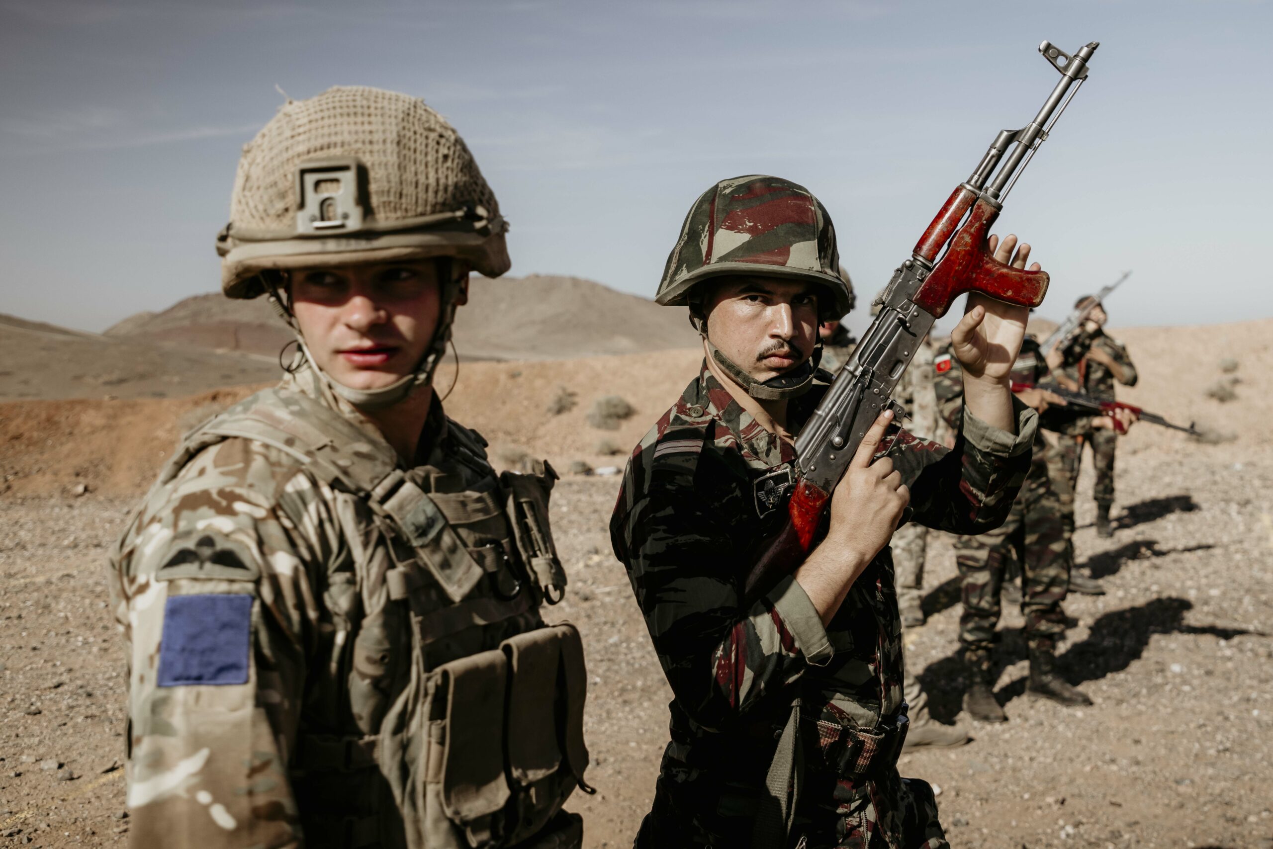 British and Moroccan troops at Exercise Jebel Sahara