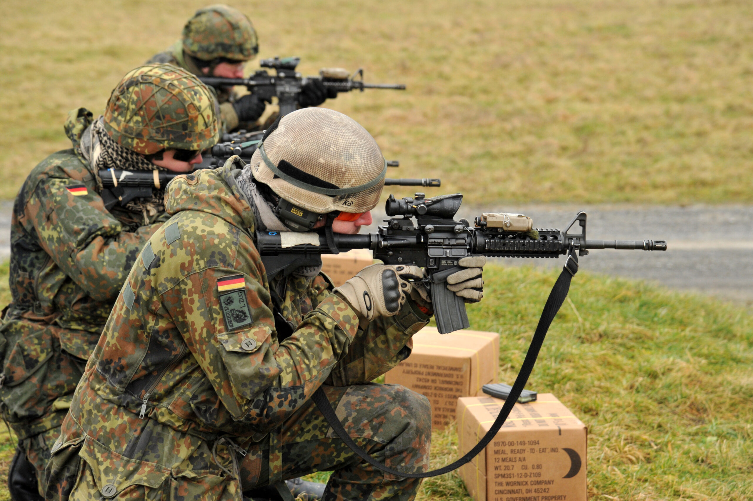 German Armed Forces and US Army troops.