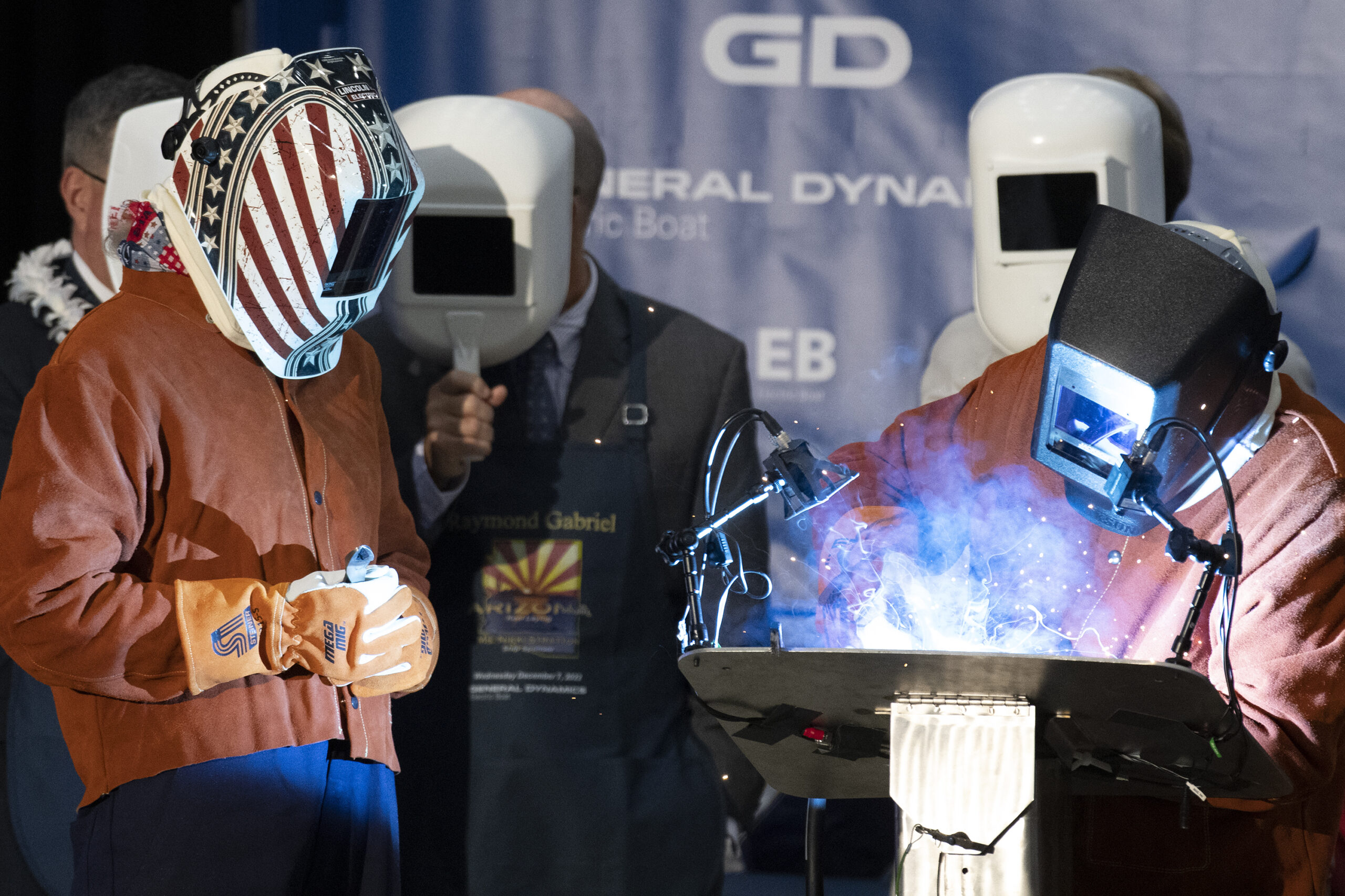 Keel-laying ceremony for USS Arizona (SSN 803)