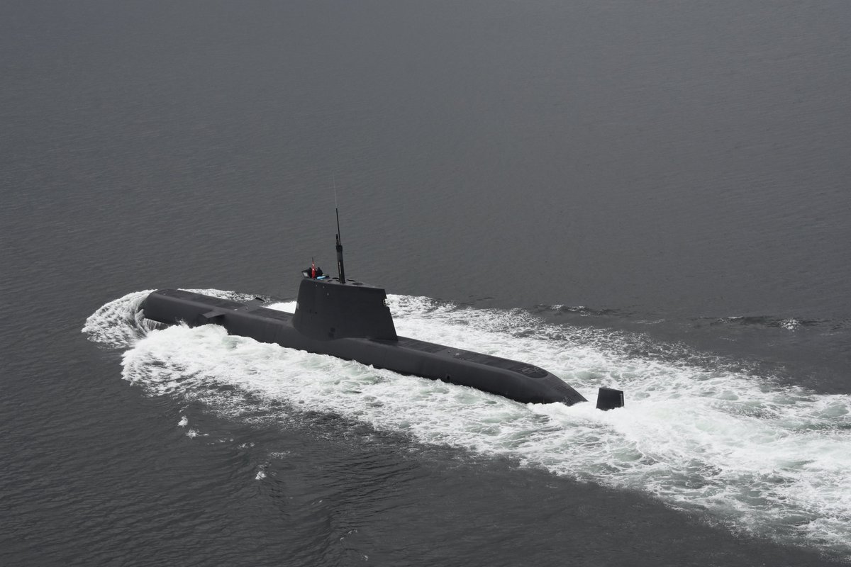 Turkey's Piri Reis submarine during sea trials