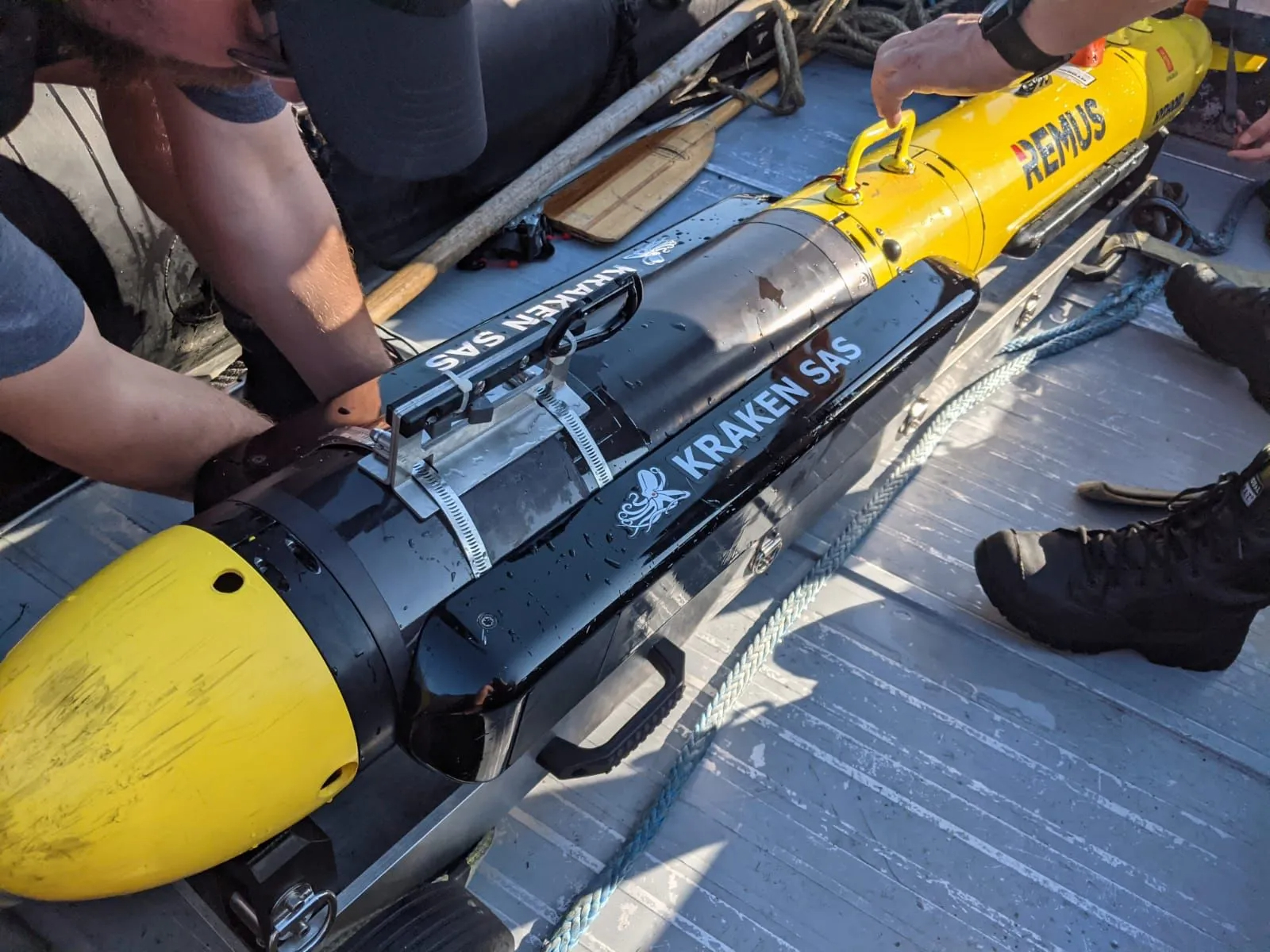 HII REMUS underwater drone with Kraken's synthetic aperture sonar. Photo: Kraken Robotics