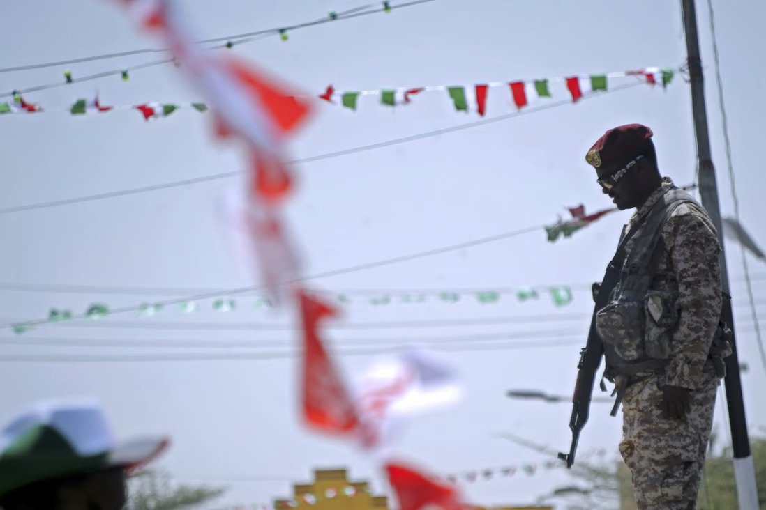 Side view of a soldier in Somaliland