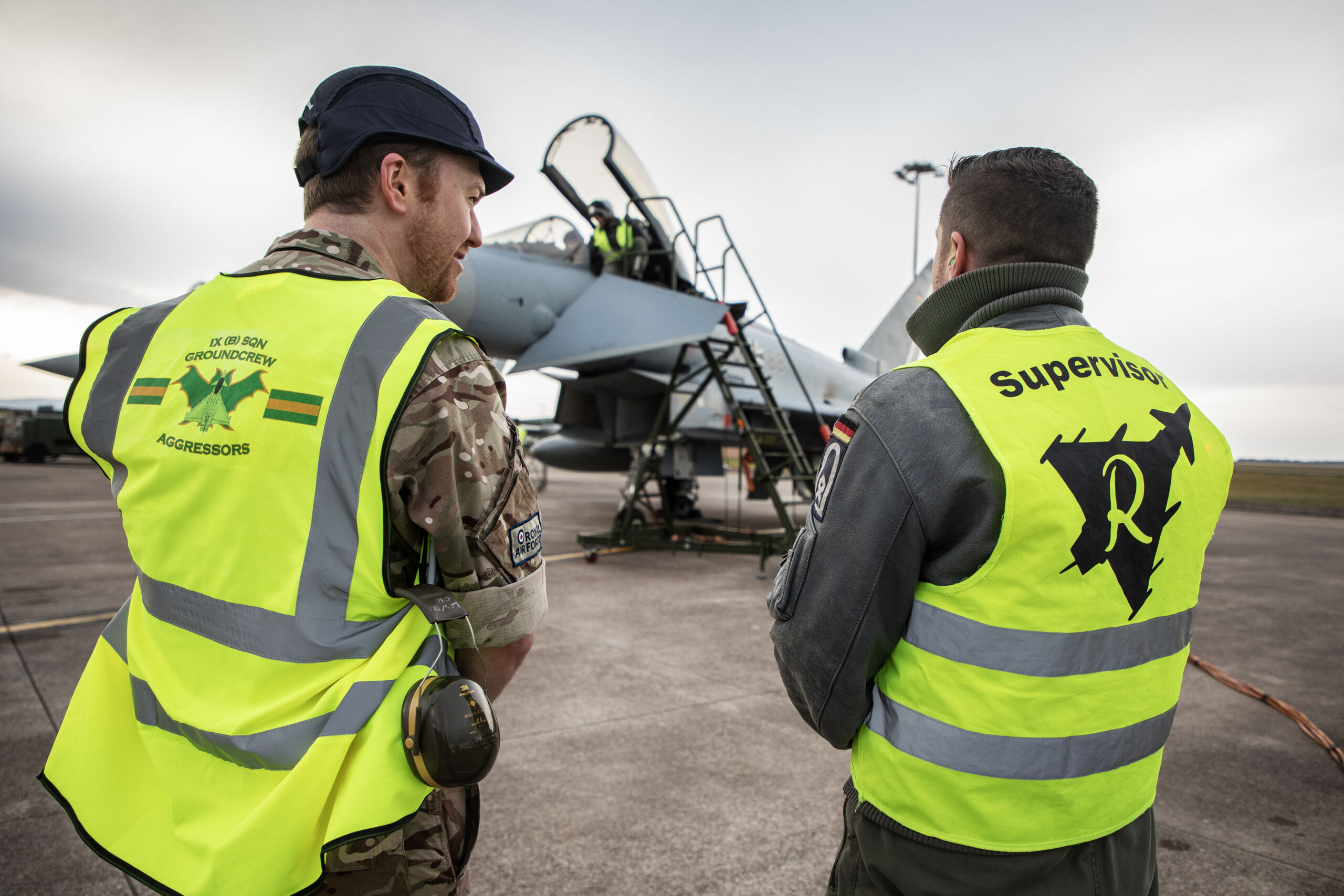 Typhoons and engineers from Taktisches Luftwaffengeschwaver 71 