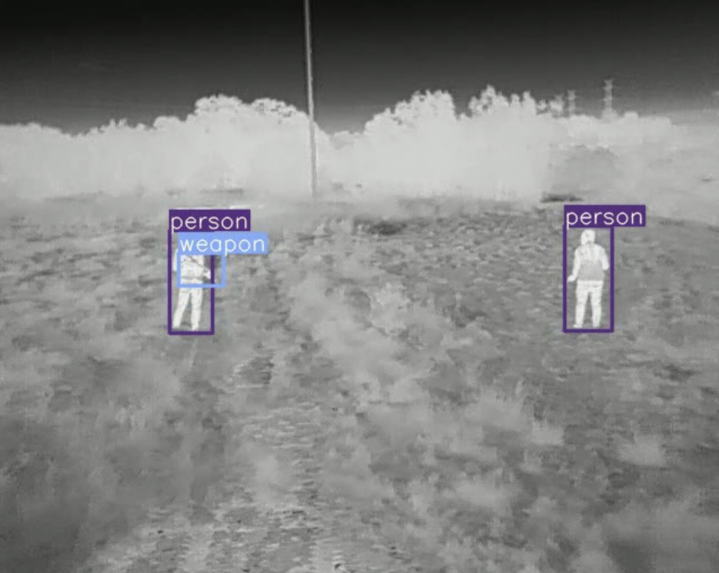 Athena AI’s computer vision architecture can detect people and weapons at night