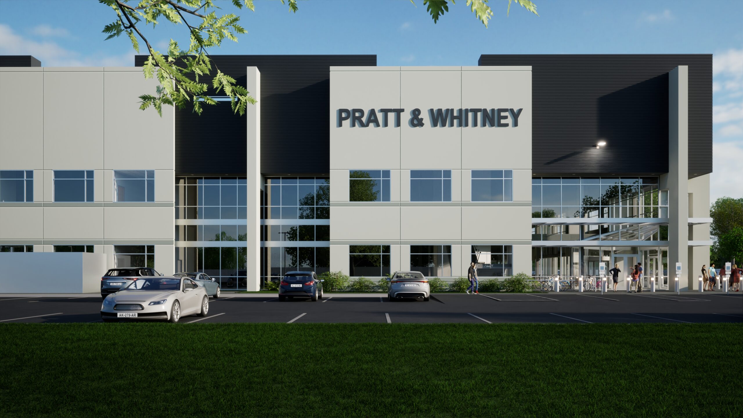 Pratt & Whitney’s new Oklahoma City Sustainment Center for military engines (rendering). Photo: Pratt & Whitney