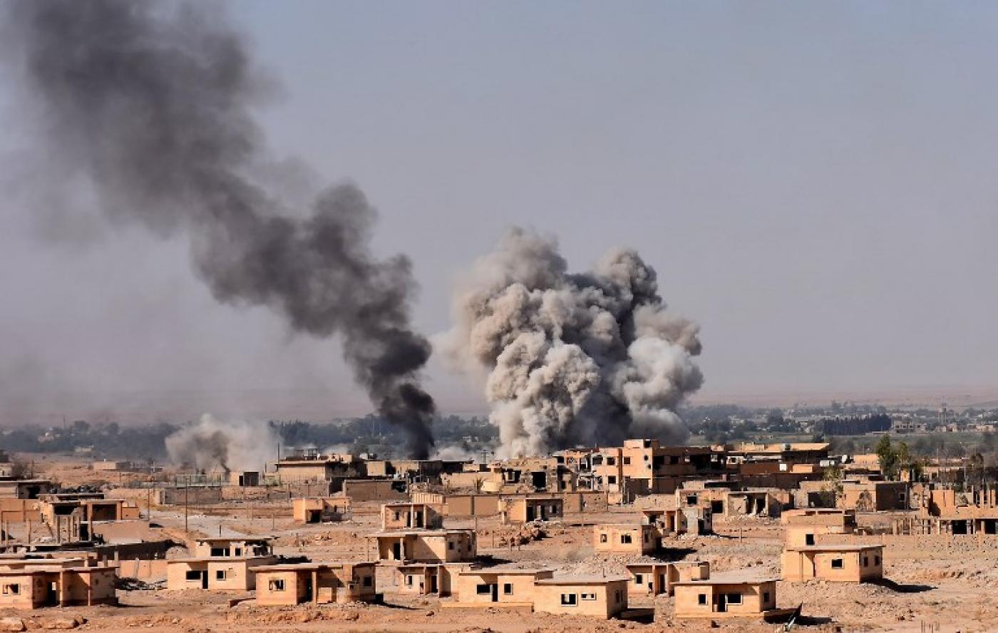 An air strike in Deir Ezzor