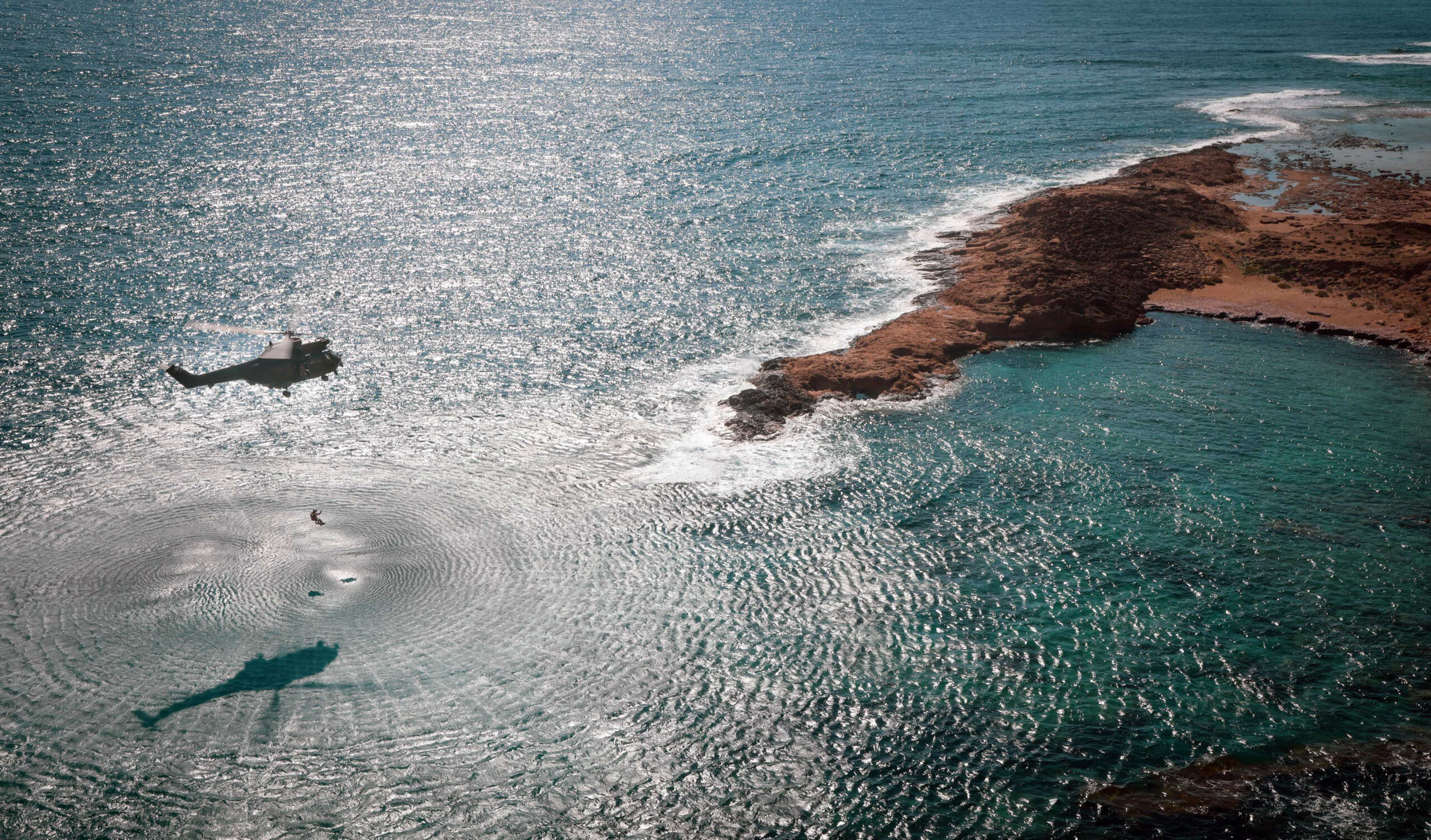 Pictured:Puma from 33 Squadron in Akrotiri practise winching a simulated casualty over the bases cliffs taken on the 14th of March 2023. The Puma HC.Mk 2 medium support helicopter operates under Joint Helicopter Command (JHC) control. The aircraft is used in a variety of combat roles, including the tactical movement of troops, weapons, ammunition, and stores on the battlefield, as well as the extraction of casualties and in response to medical emergencies on the frontline. It is also employed during non-combatant evacuations, and humanitarian and disaster relief operations.