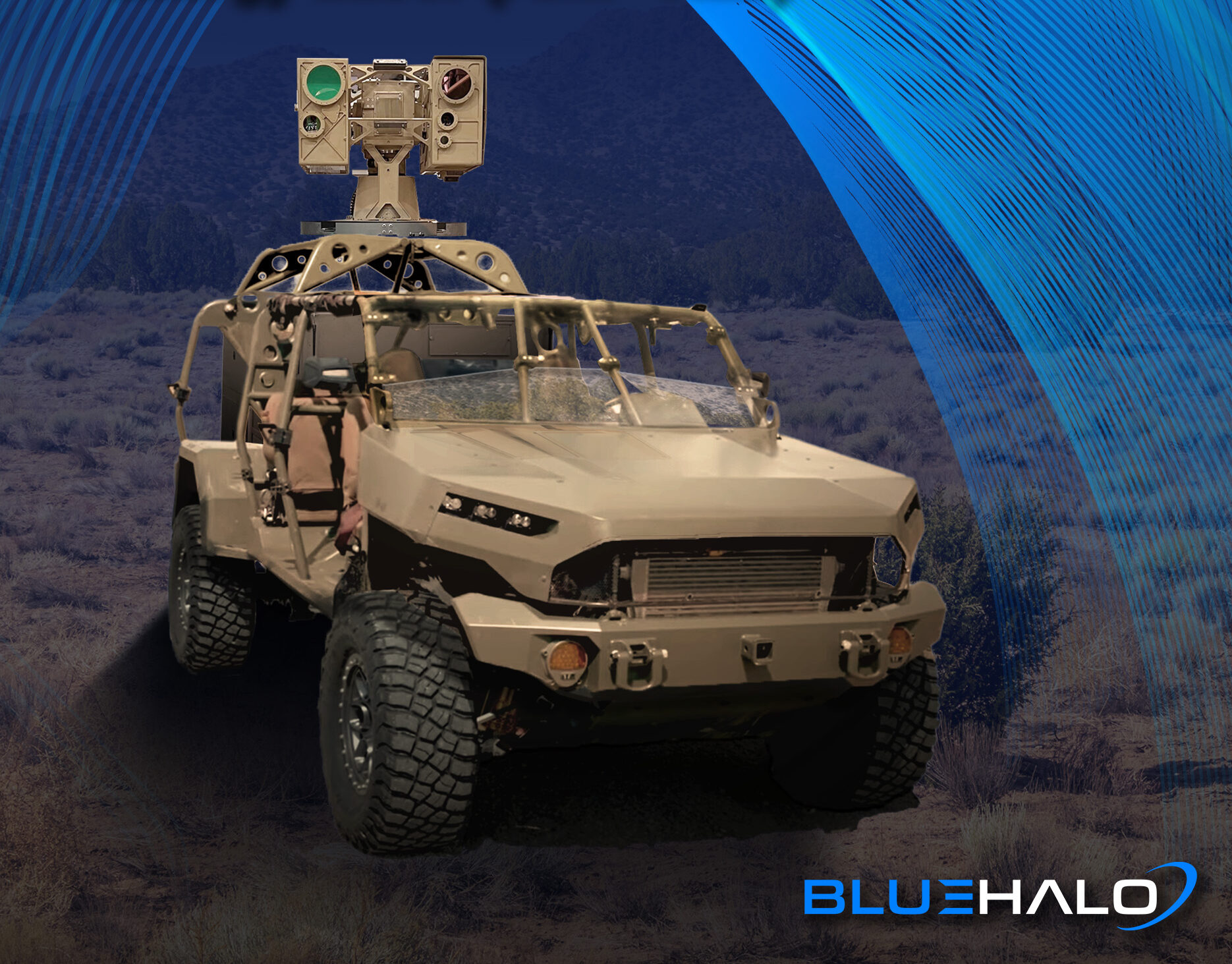 Army Multipurpose High Energy Laser, or AMP-HEL, mounted on an Infantry Squad Vehicle