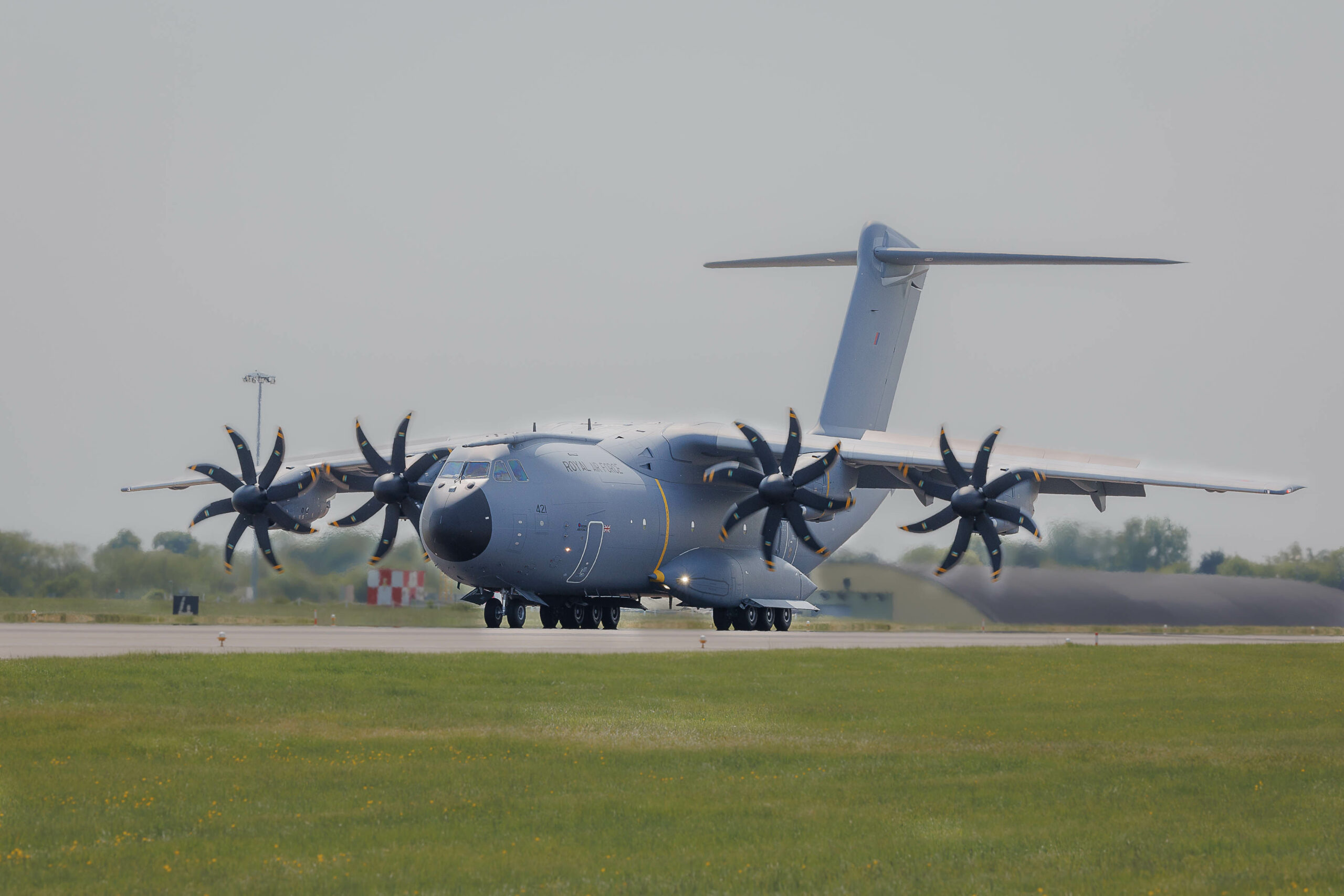 The Royal Air Force has taken delivery of the 22nd Atlas C1 (A400M) transport aircraft, completing the delivery development & production phase. The four-engine turboprop aircraft touched down at its new home of RAF Brize Norton.
