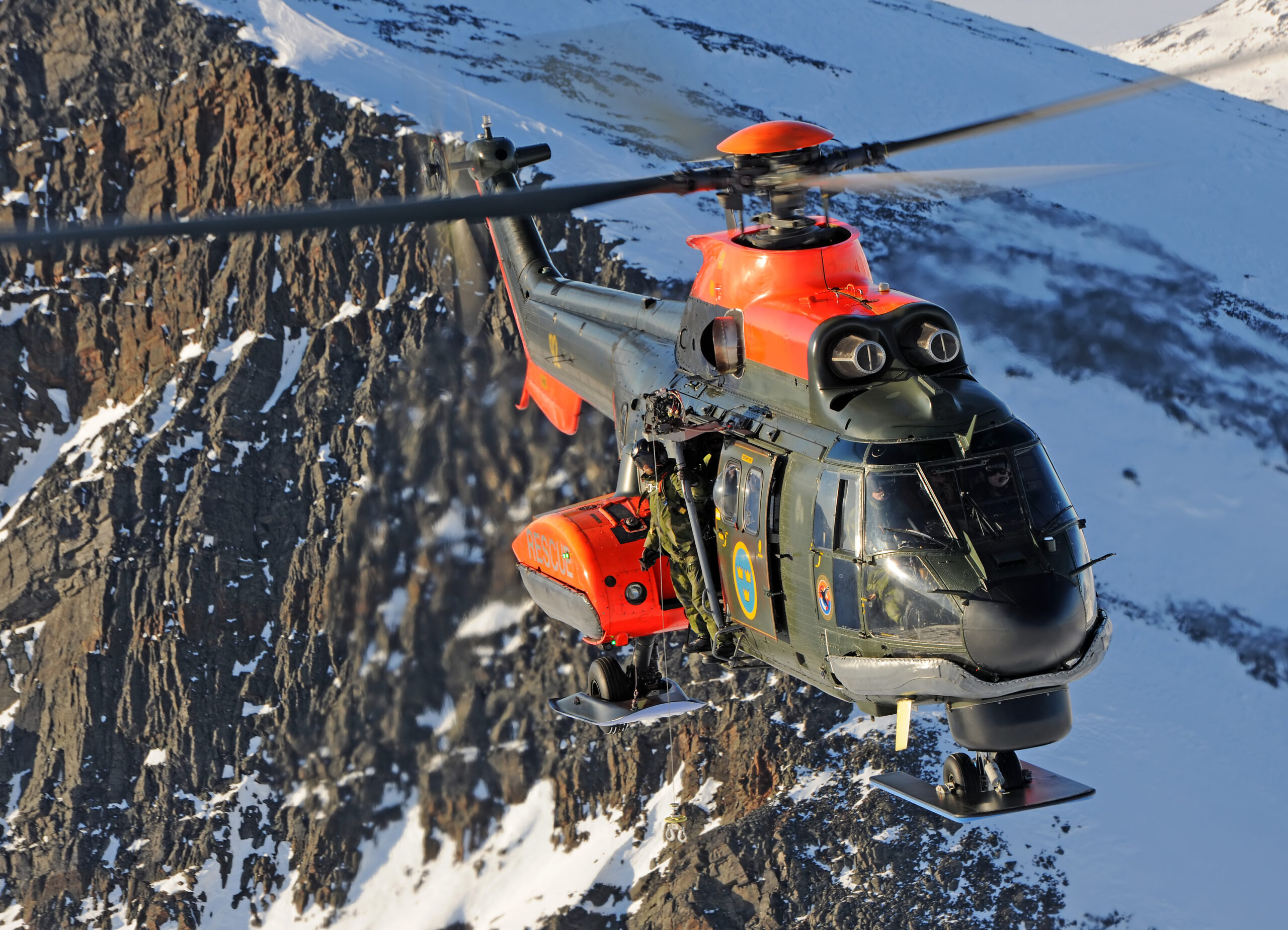 Swedish Armed Forces H215M Cougar helicopter