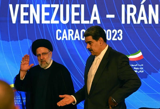Iranian President Ebrahim Raisi arrived in Venezuela for the start of a June 2023 visit to 