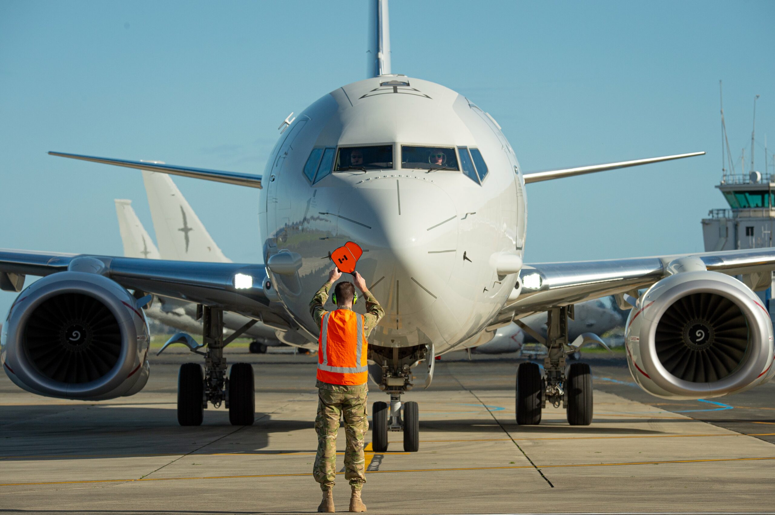 Royal New Zealand Air Force's fourth P-8A Poseidon maritime patrol aircraft arrives at Ohakea. Photo: New Zealand Ministry of Defence