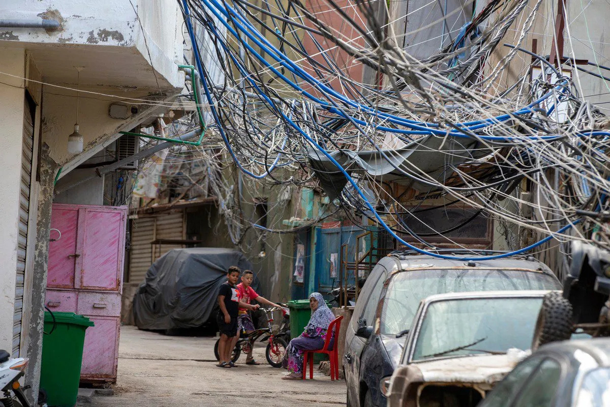 A Palestinian refugee camp in Beirut, Lebanon