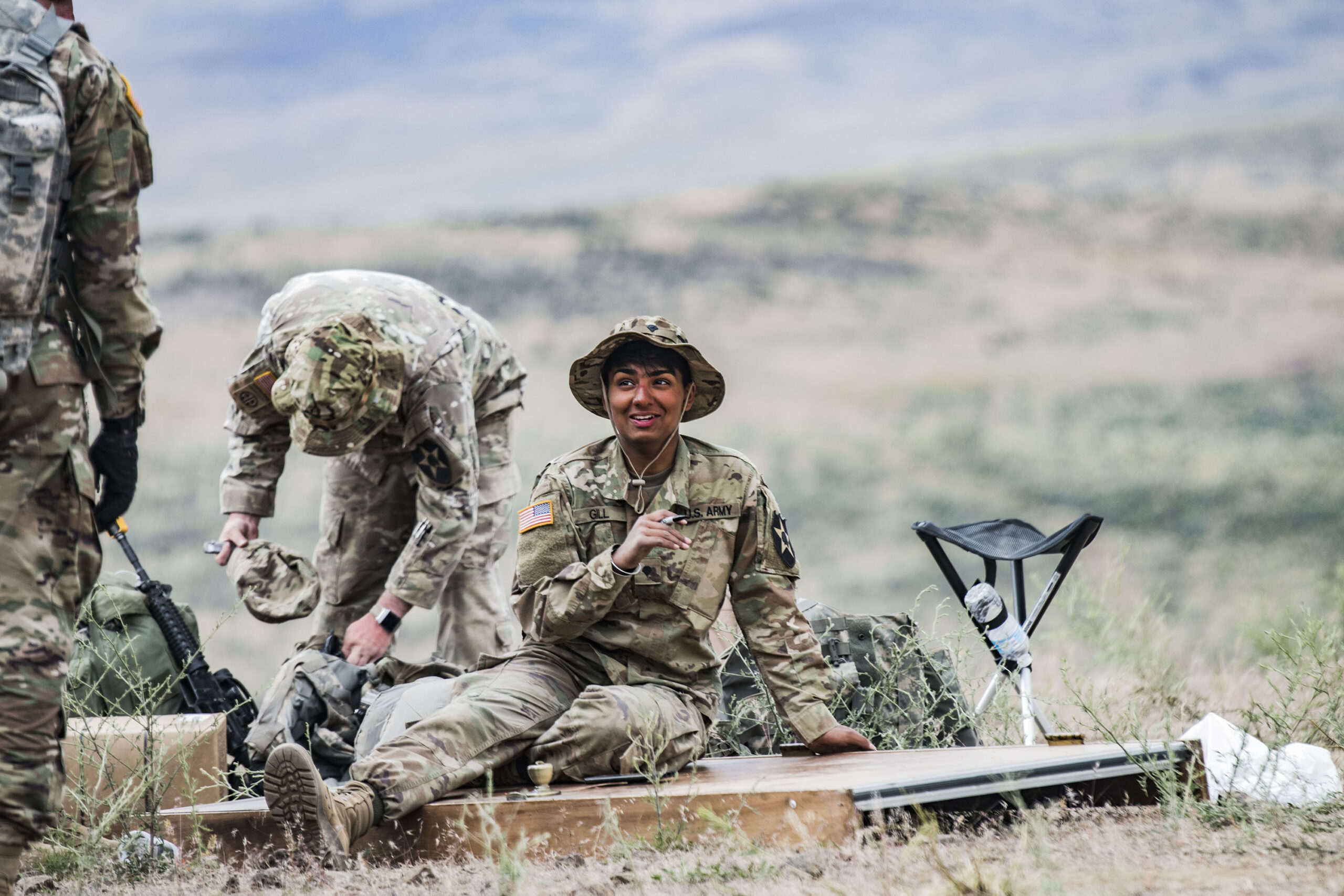 Specialist prepares a door for a breaching exercise on a demolitions range at the Yakima Training Center