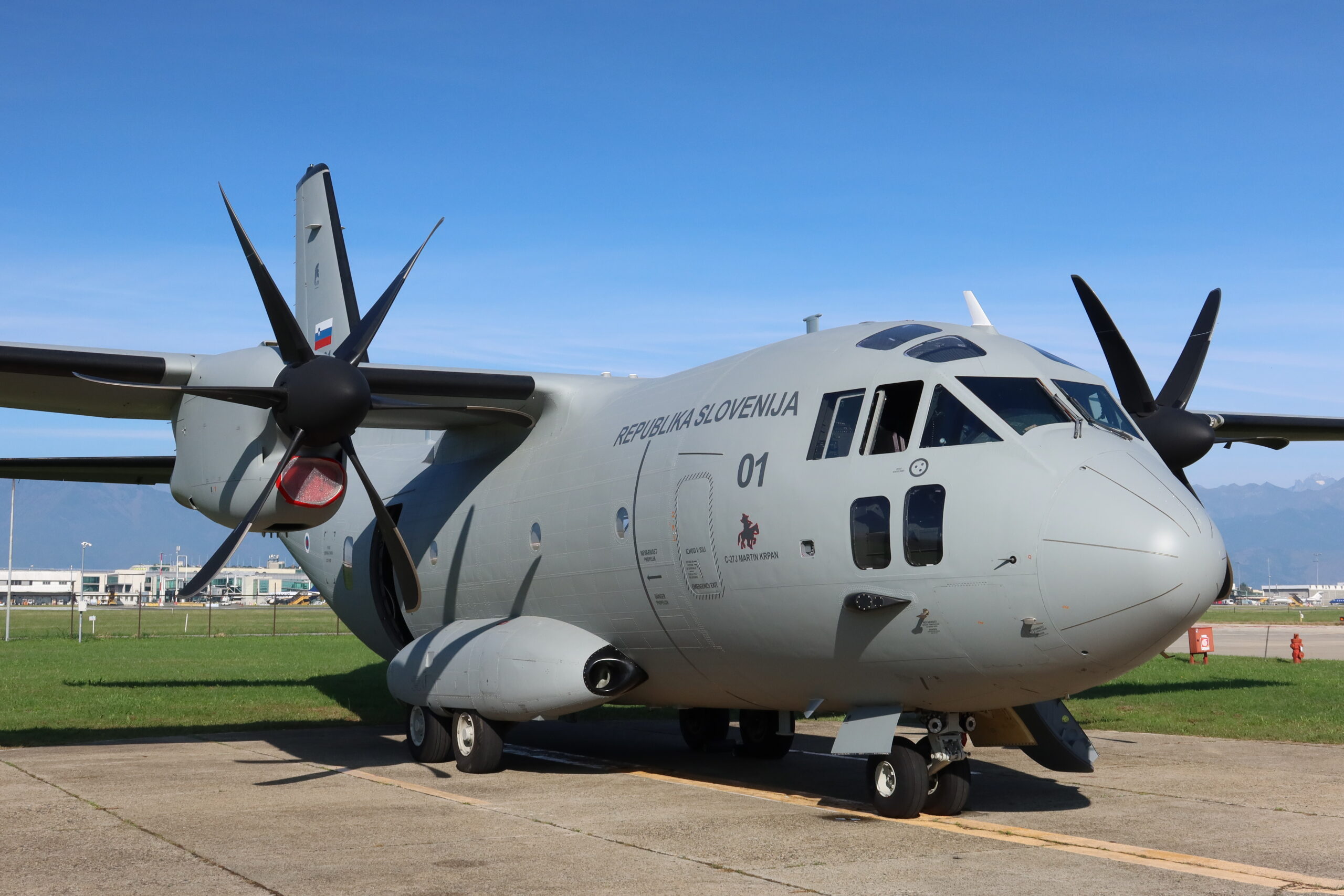 Slovenia's first C-27J Spartan military transport aircraft