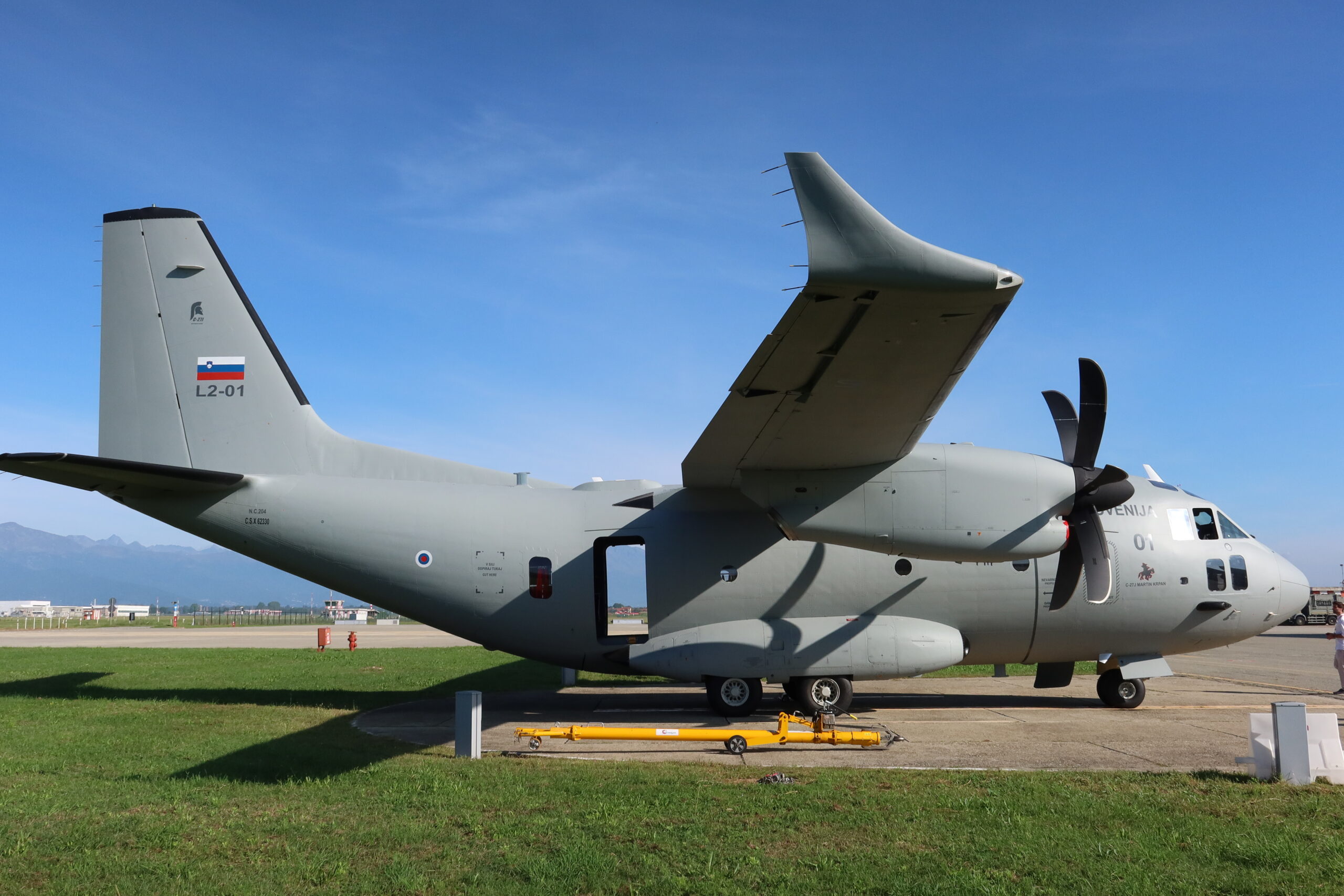 Slovenia's first C-27J Spartan military transport aircraft