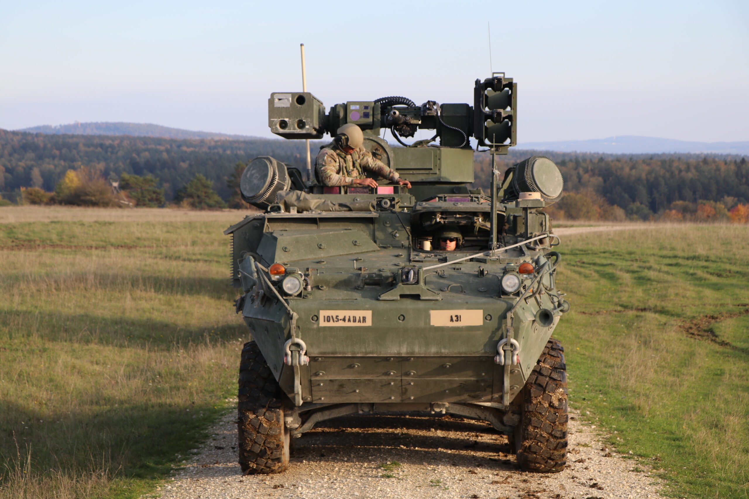 Air Defenders from 5th Battalion, 4th Air Defense Artillery conducted a culminating Field Training Exercise with both their legacy Avenger and new Maneuver Short Range Air Defense systems at Grafenwoehr Training Area in Germany October 17-21, 2022. This FTX provided an opportunity for each platoon to react to mock contact, movement and maneuver techniques. During the exercise Air Defenders also conducted extraction of a stuck vehicle, calling up a 9-line medical evacuation request, evacuating personnel by air, navigation in low visibility conditions, and responding to enemy fire.