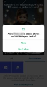 mobile app