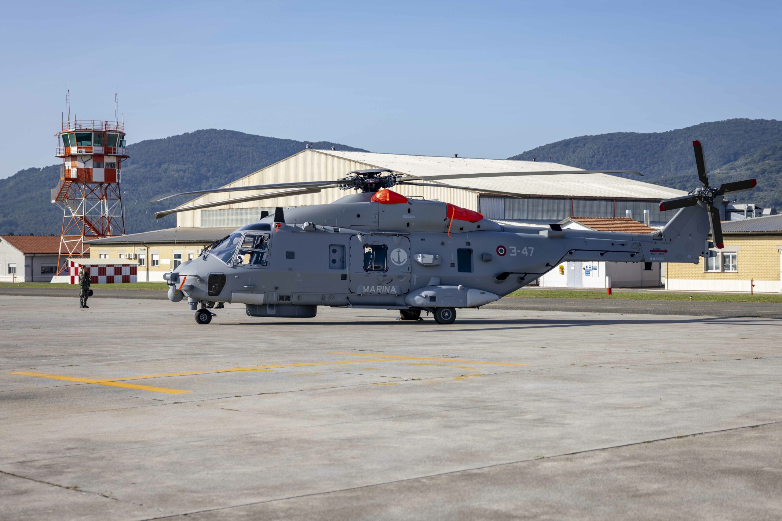 Italian Navy’s final NH90 helicopter at Maristaeli Luni Base