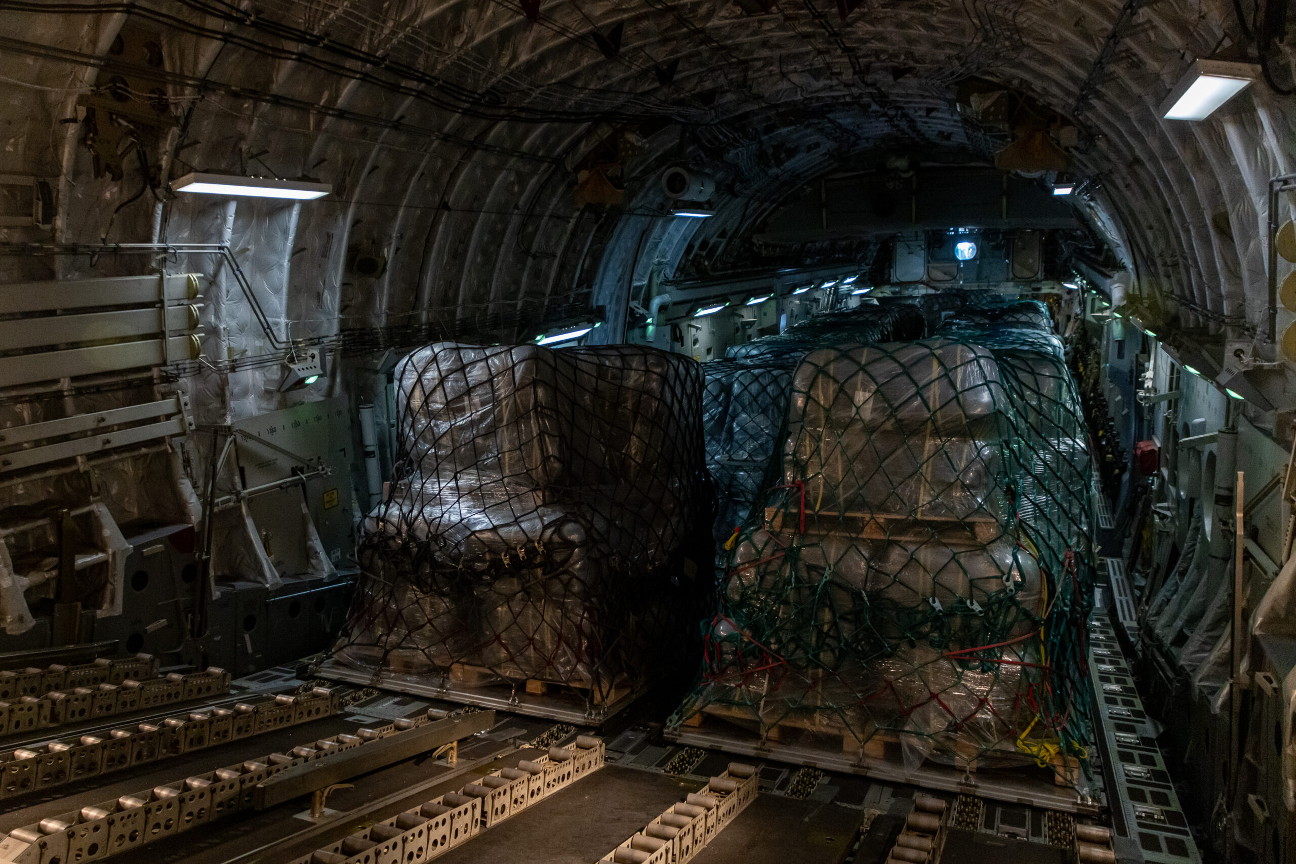 A Royal Air Force C-17 Globemaster arrived in Egypt on the 23rd of November 2023 to deliver UK Aid.The fourth UK aircraft carrying humanitarian aid landed in Al Arish, Egypt, for onward transfer to Gaza. The RAF flight carried 23 tonnes of humanitarian aid, including 4,500 blankets and 4,500 sleeping mats for distribution by the United Nations Relief and Works Agency (UNRWA). Defence Secretary Grant Shapps said: The RAF continues to deliver on the UKs commitment to helping those in need by operating flights into the region to provide urgent humanitarian support which will save civilian lives. The UK is driving international efforts to support the humanitarian response in Gaza, working closely alongside partners and allies to de-escalate the situation.