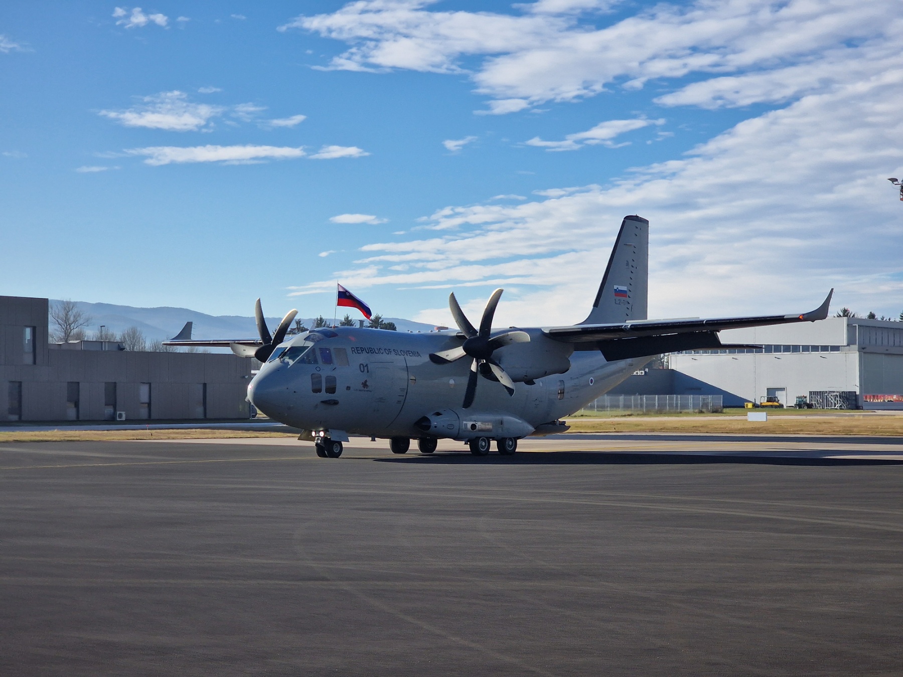 Slovenia's first C-27J Spartan military transport aircraft.