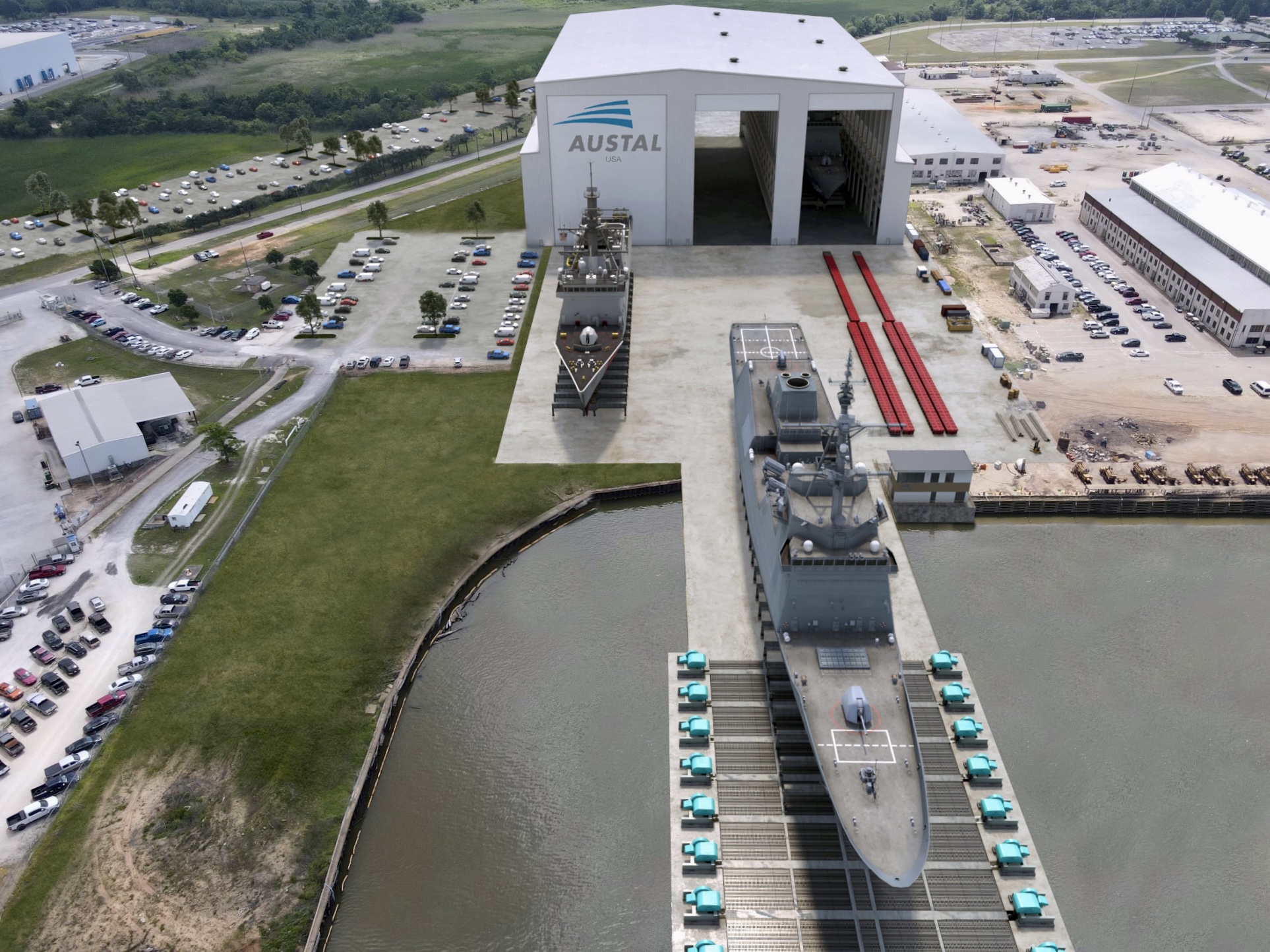 Artist's rendering of Austal USA shipyard in Mobile, Alabama. Photo: Austal USA