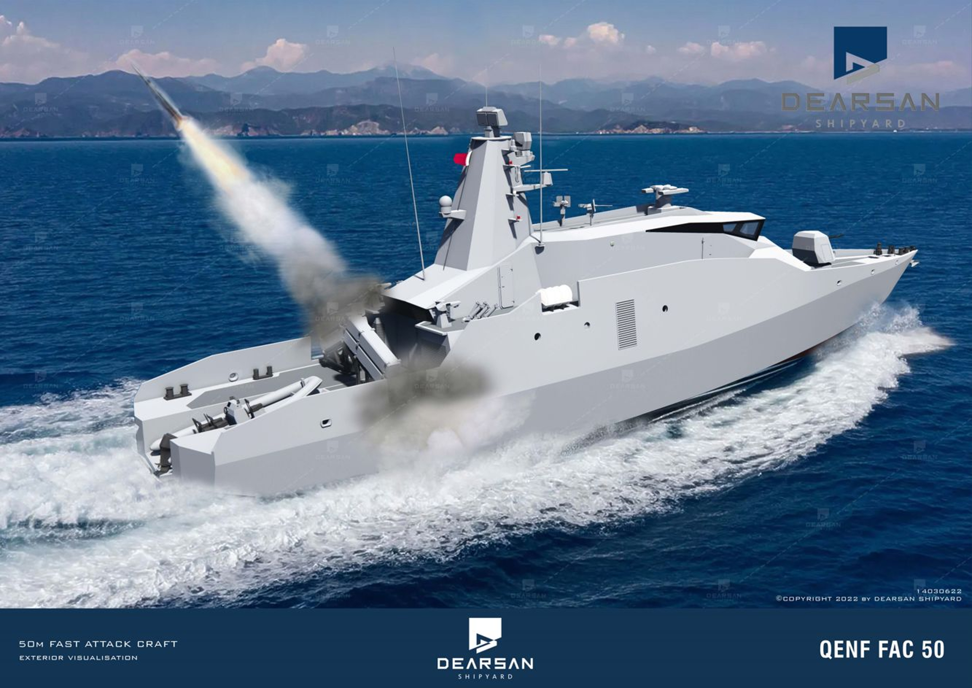 FAC 50 fast attack craft. Photo: Dearsan Shipyards