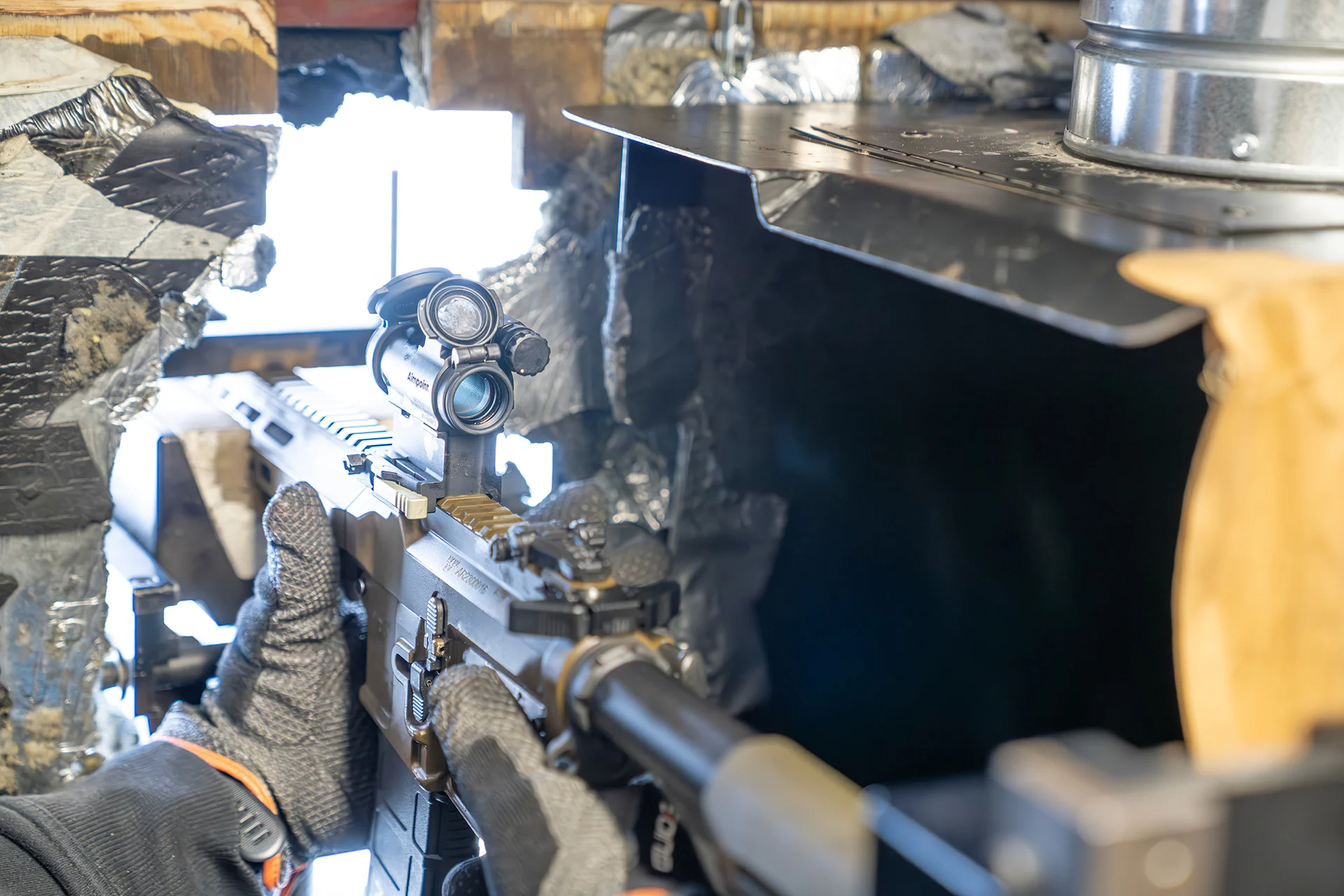 Self-defense weapon (SSV 24) test. Photo: Swedish Defence Materiel Administration