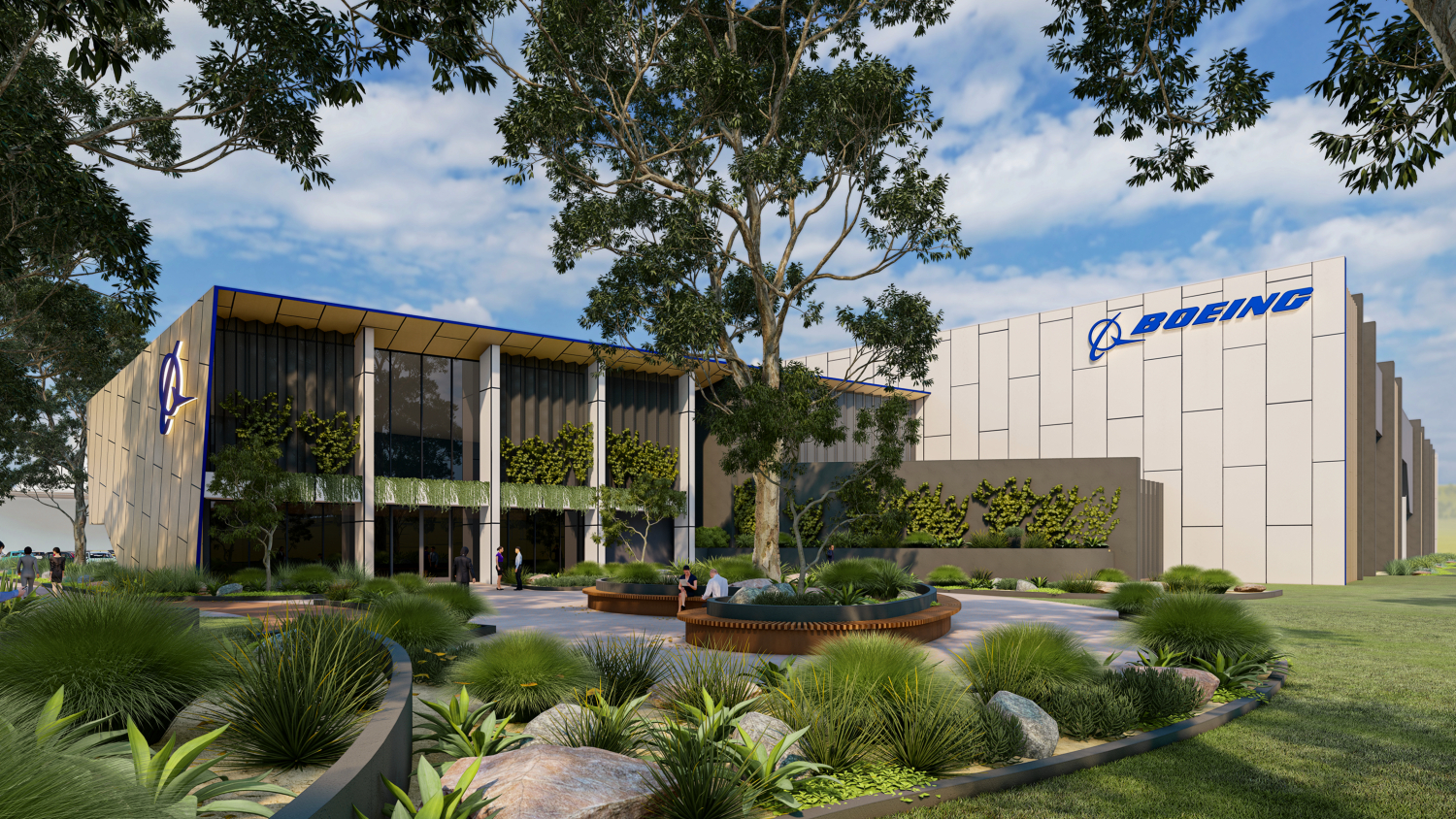 An artist's impression of Boeing's new MQ-28 Production Facility to be constructed in Toowoomba, Queensland.