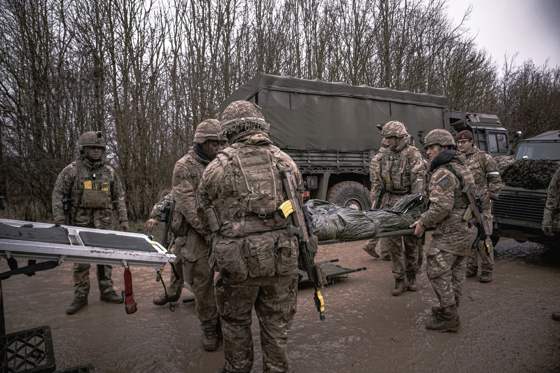 Medics were tested in a war fighting scenario.