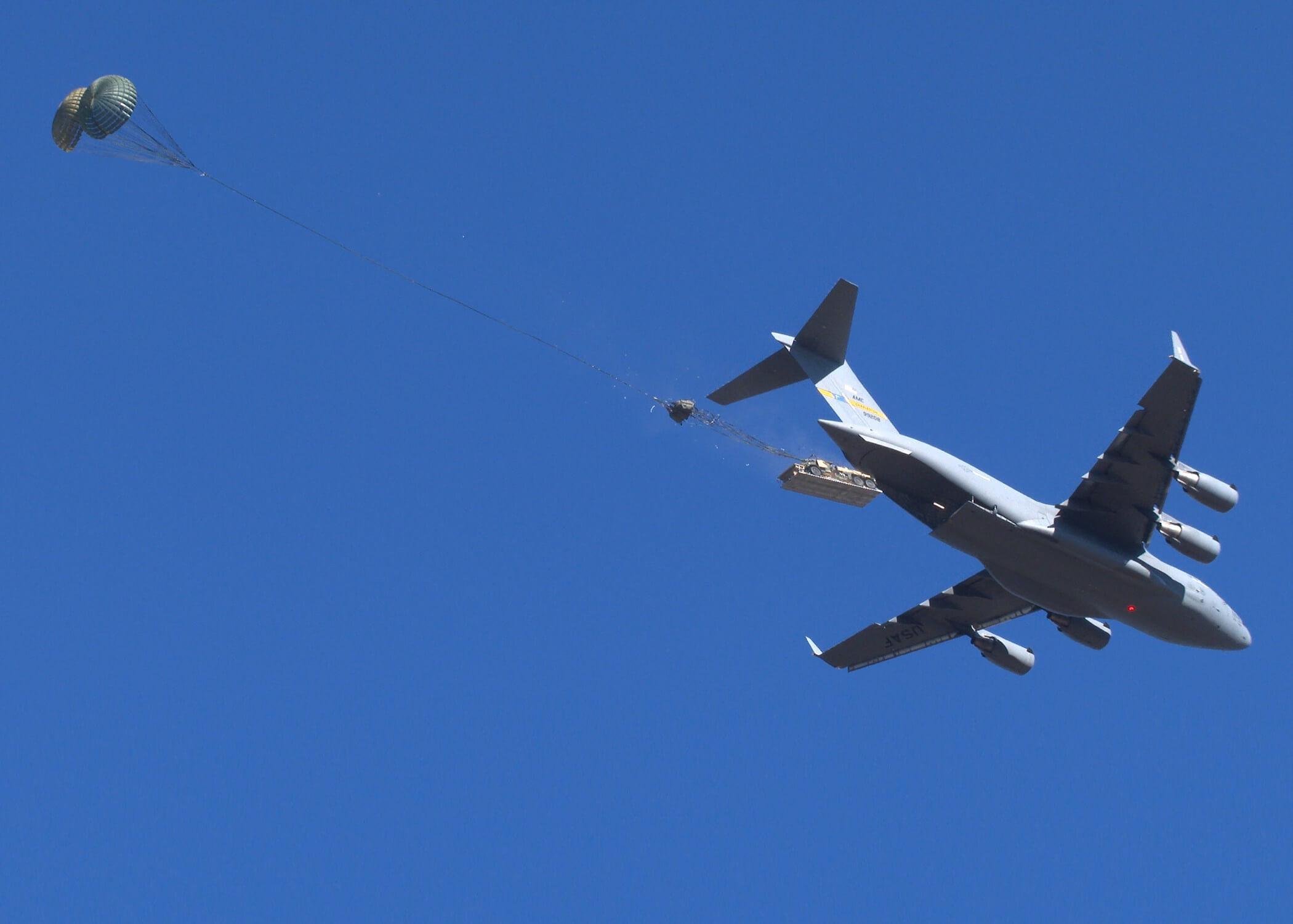 Family of Medium Tactical Vehicles A2 Low-Velocity Airdrop (FMTV LVAD) demo in North Carolina