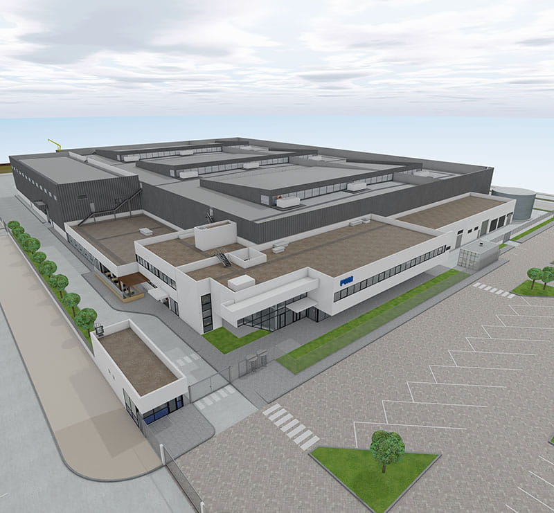 Rendering of Pratt & Whitney's new factory in Casablanca, Morocco. Photo: RTX