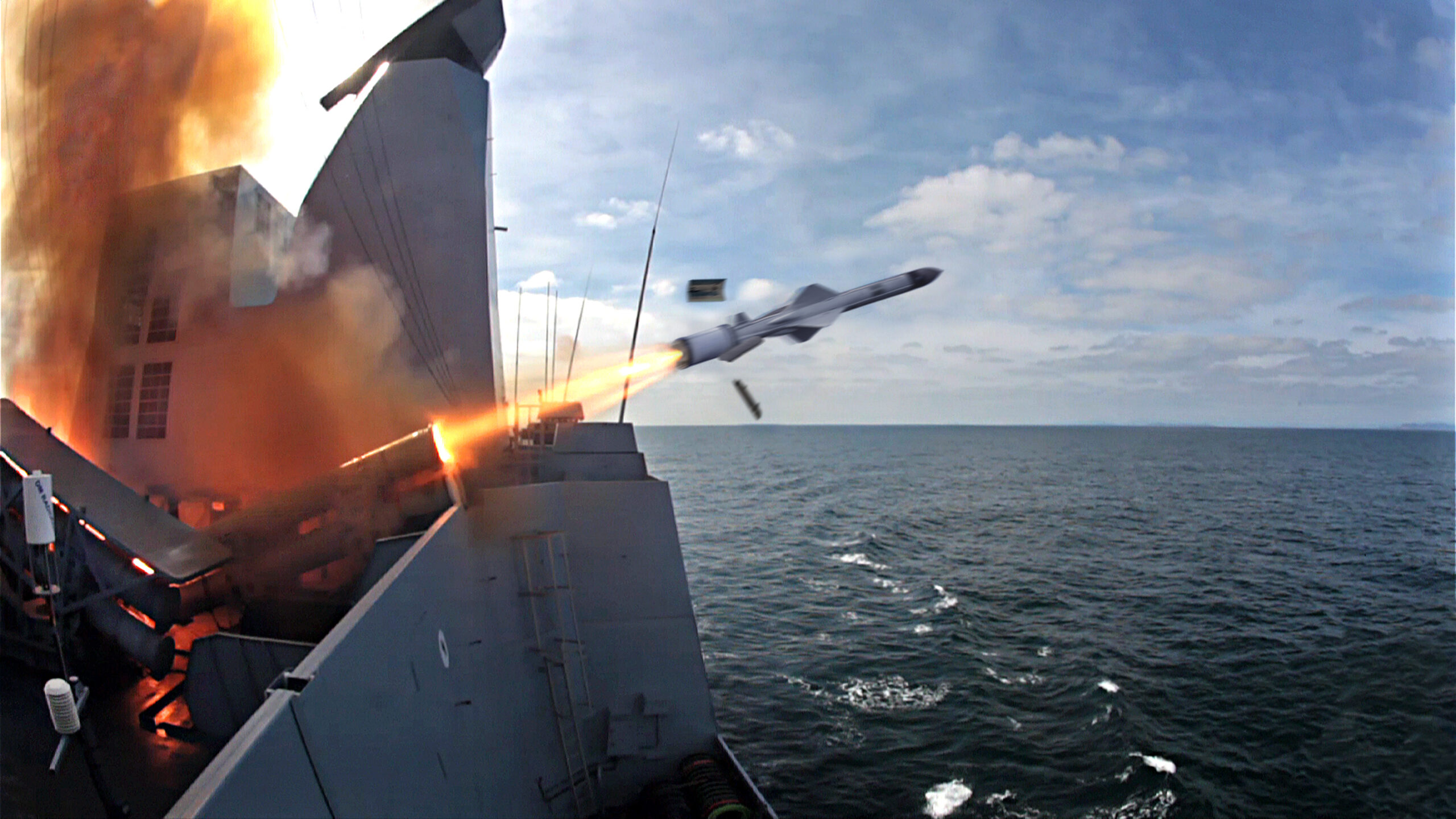 Exocet MM40 B3 Firing