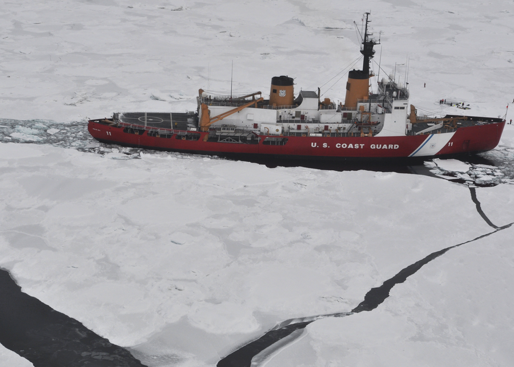 ARCTIC OCEAN - The Coast Guard Cutter Polar Sea, homeported in Seattle, sits ice in the Northern Arctic Ocean in support of various scientific research projects, Oct. 5, 2009. U.S. Coast Guard photo by Petty Officer 3rd Class Pamela J. Manns