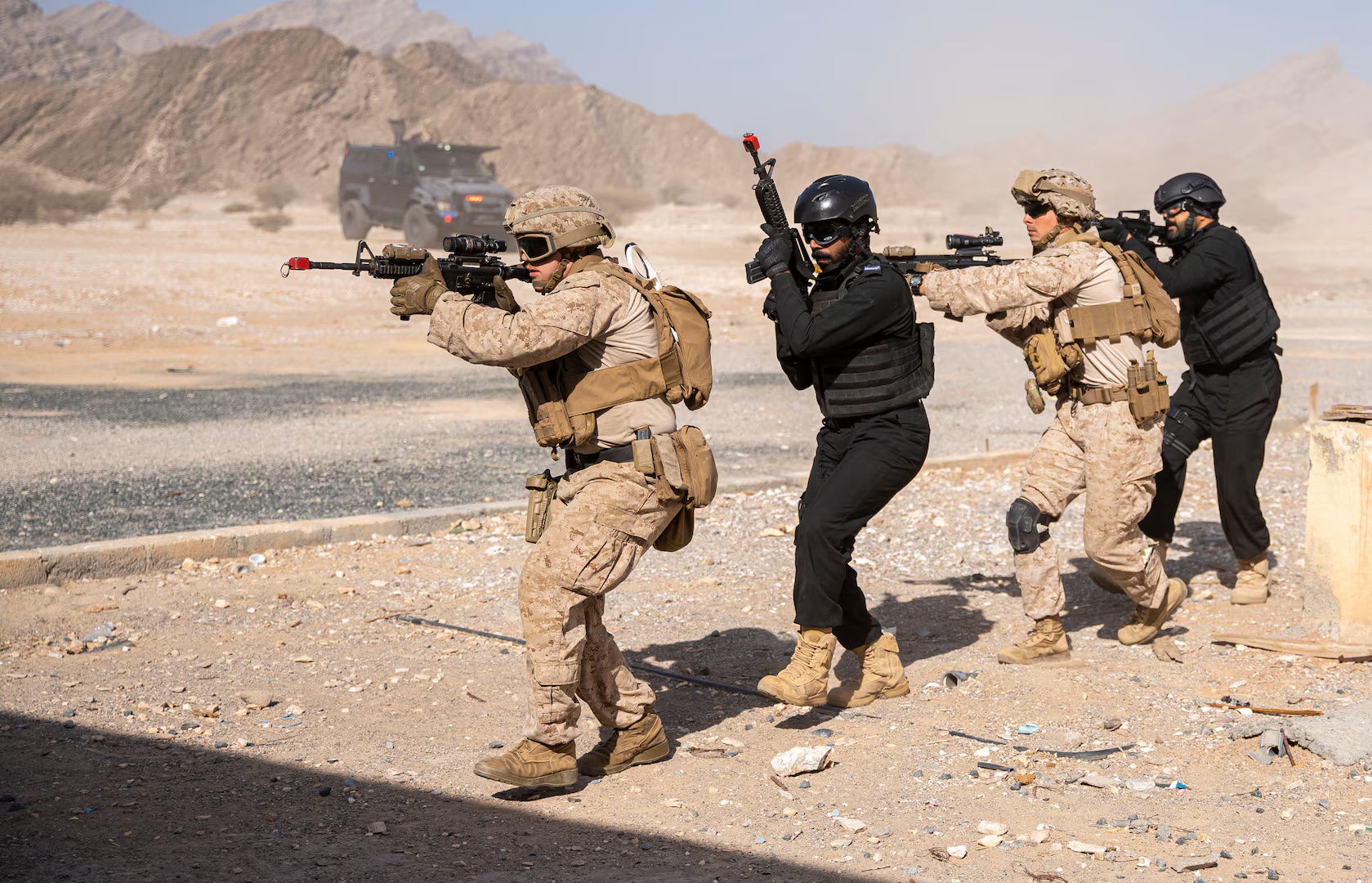 File photo: US Marines and members of the Royal Oman Police Special Task during exercise Invincible Sentry 23 in Oman