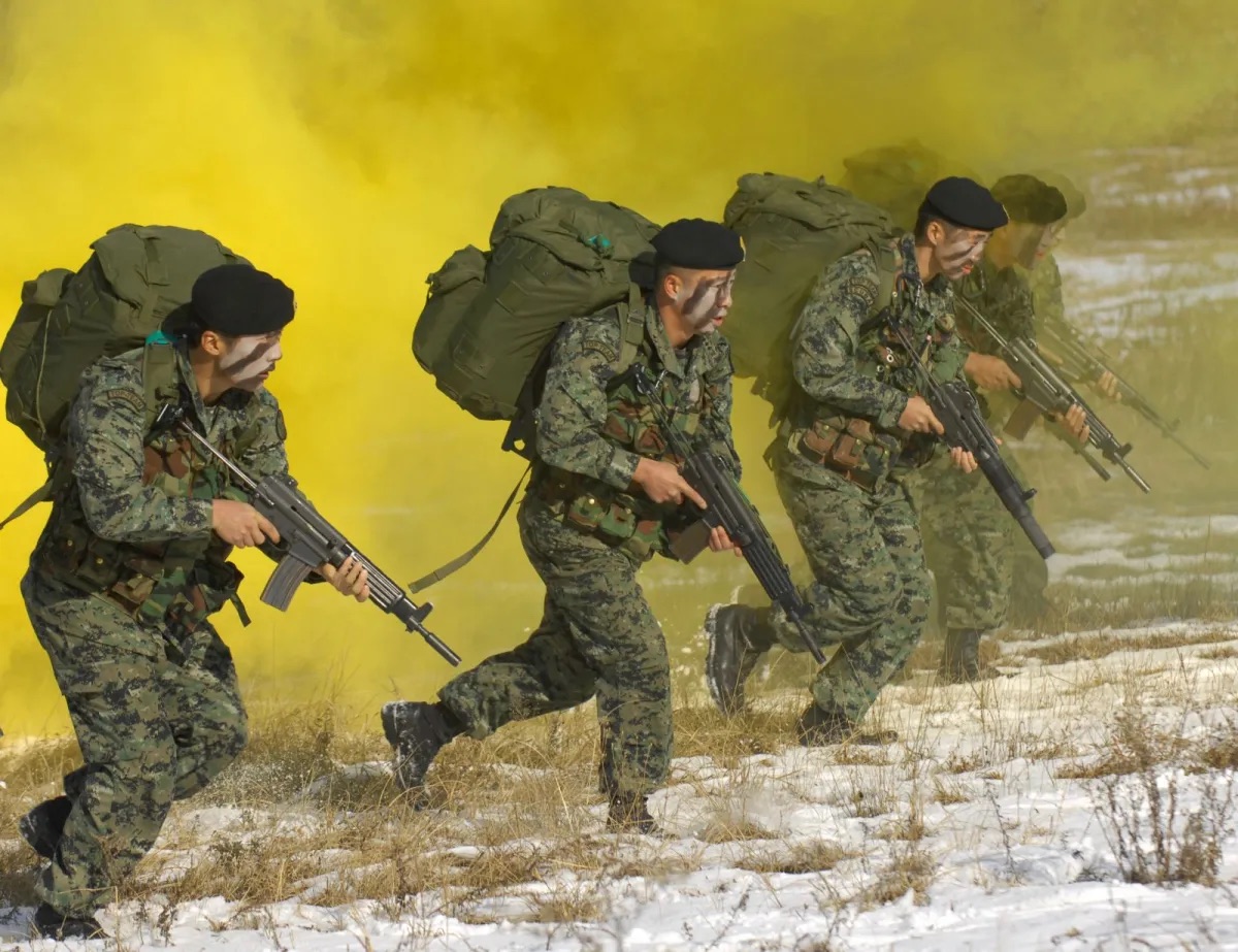 South Korea special forces during a drill.