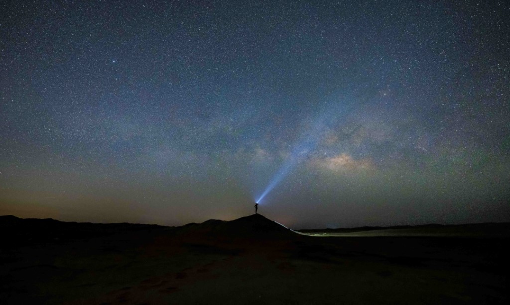 Milky way galaxy over the UAE sky
