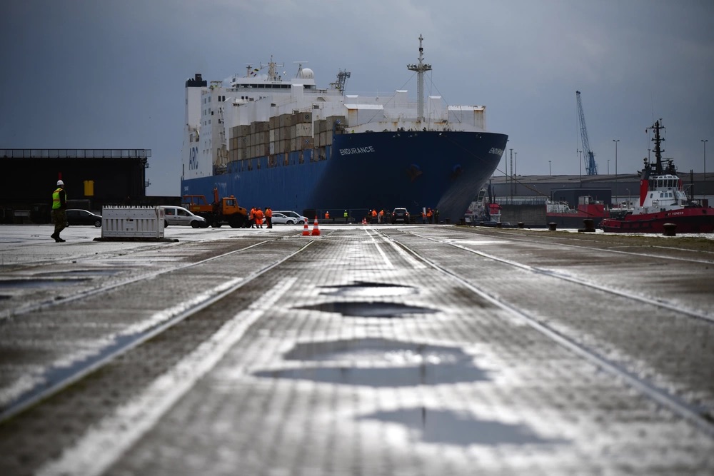 598th Transportation Brigade, 21st Theater Sustainment Command and a 