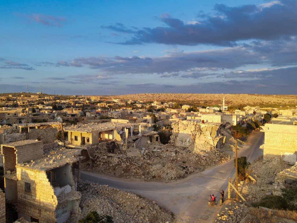 Destruction in the city of Ahsem after years of Russian bombing in northwest of Syria.