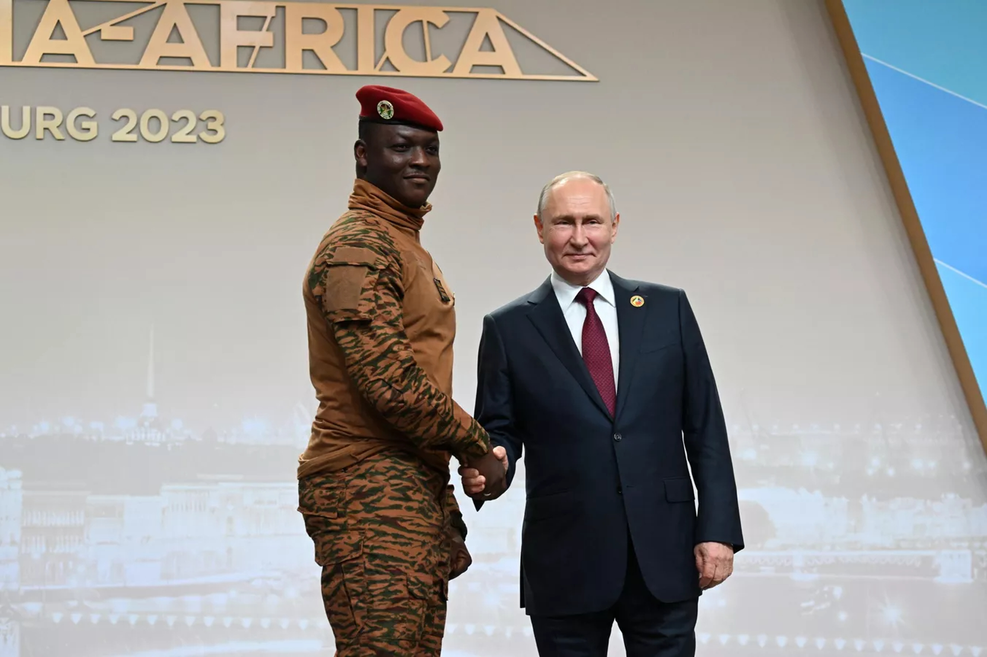 Burkina Faso Ibrahim Traoré and Russian President Vladimir Putin