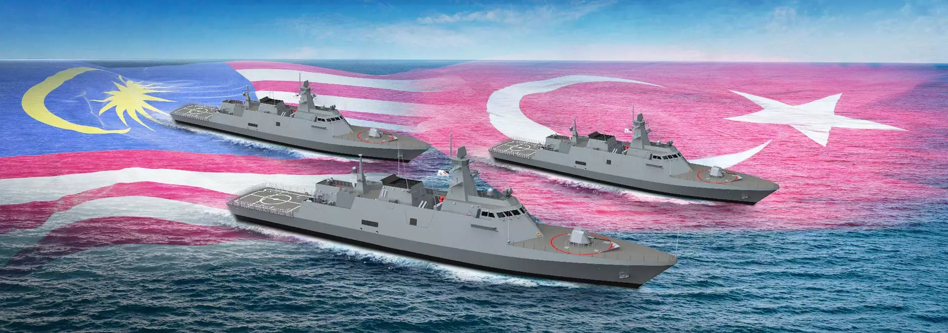 Artist's rendering of Royal Malaysian Navy's future Ada-class corvettes