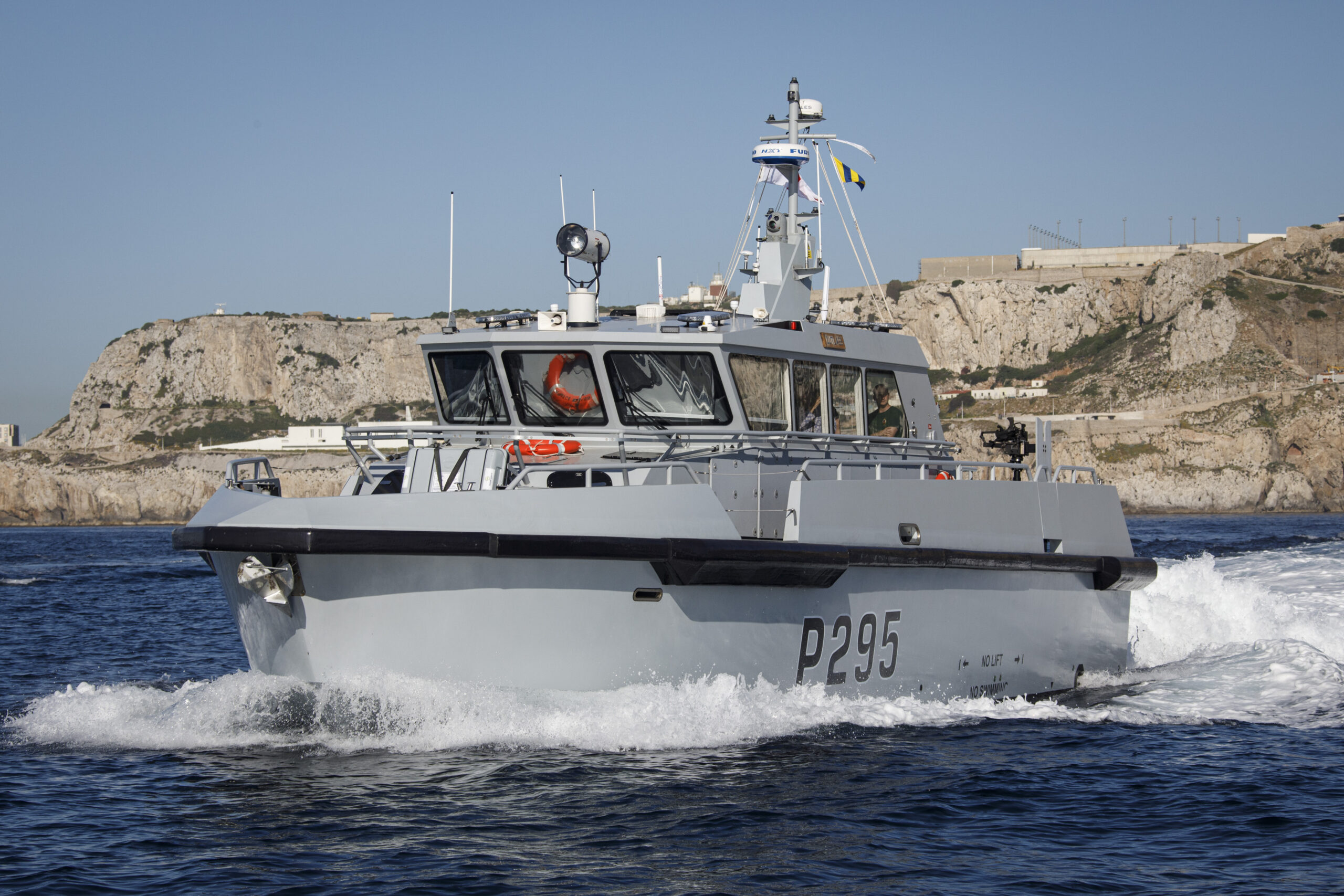 Pictured is HMS Cutlass. Cutlass and her sister ship HMS Dagger are the new guardians of the Rock, replacing HMS Sabre and Scimitar, which operated in Gibraltars waters for nearly two decades.Delivered by Marine Specialised Technology, Dagger and Cutlass will be based in HM Naval Base Gibraltar and used to patrol British Gibraltar Territorial Waters, support British exercises and operations in the area and will keep close watch over Gibraltars shores.