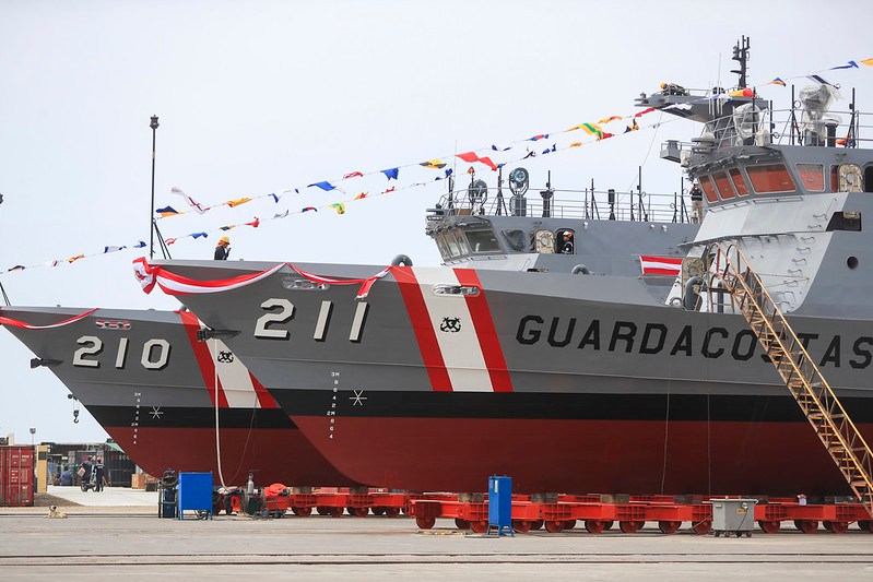 The BAP Río Huarmey (PM 210) and BAP Río Nepeña (PM 211) Pativilca-class offshore patrol vessels. Photo: Peruvian Navy