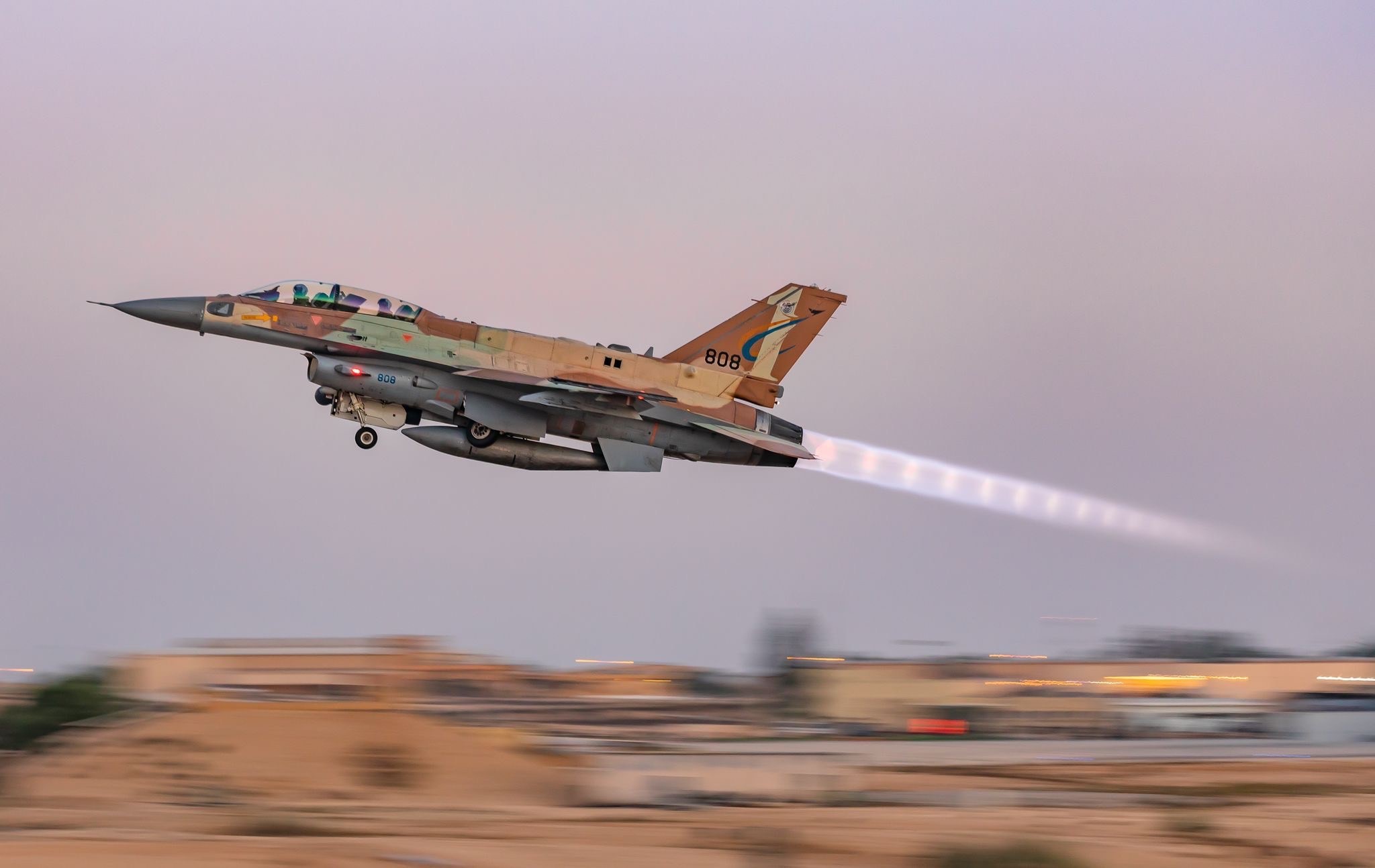 Israeli Air Force F-16I Soufa fighter jet.