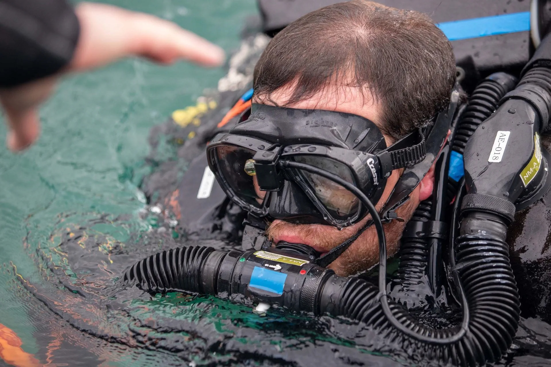 Images show members of the Royal Navy Gibraltar Dive Clearance Team training of Western Beach, Gibraltar. Photo: UK Royal Navy
