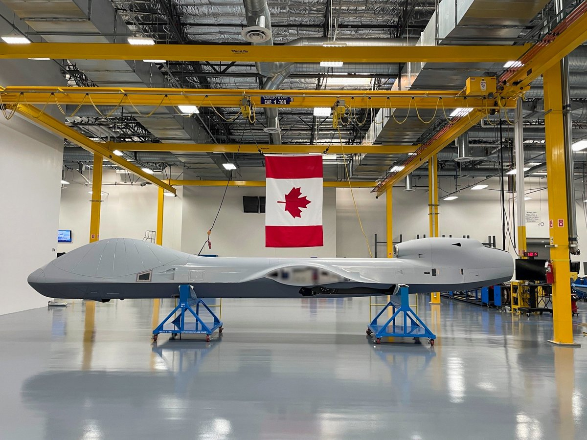 Production of Canadian MQ-9B SkyGuardian Remotely Piloted Aircraft System (RPAS) in San Diego, California