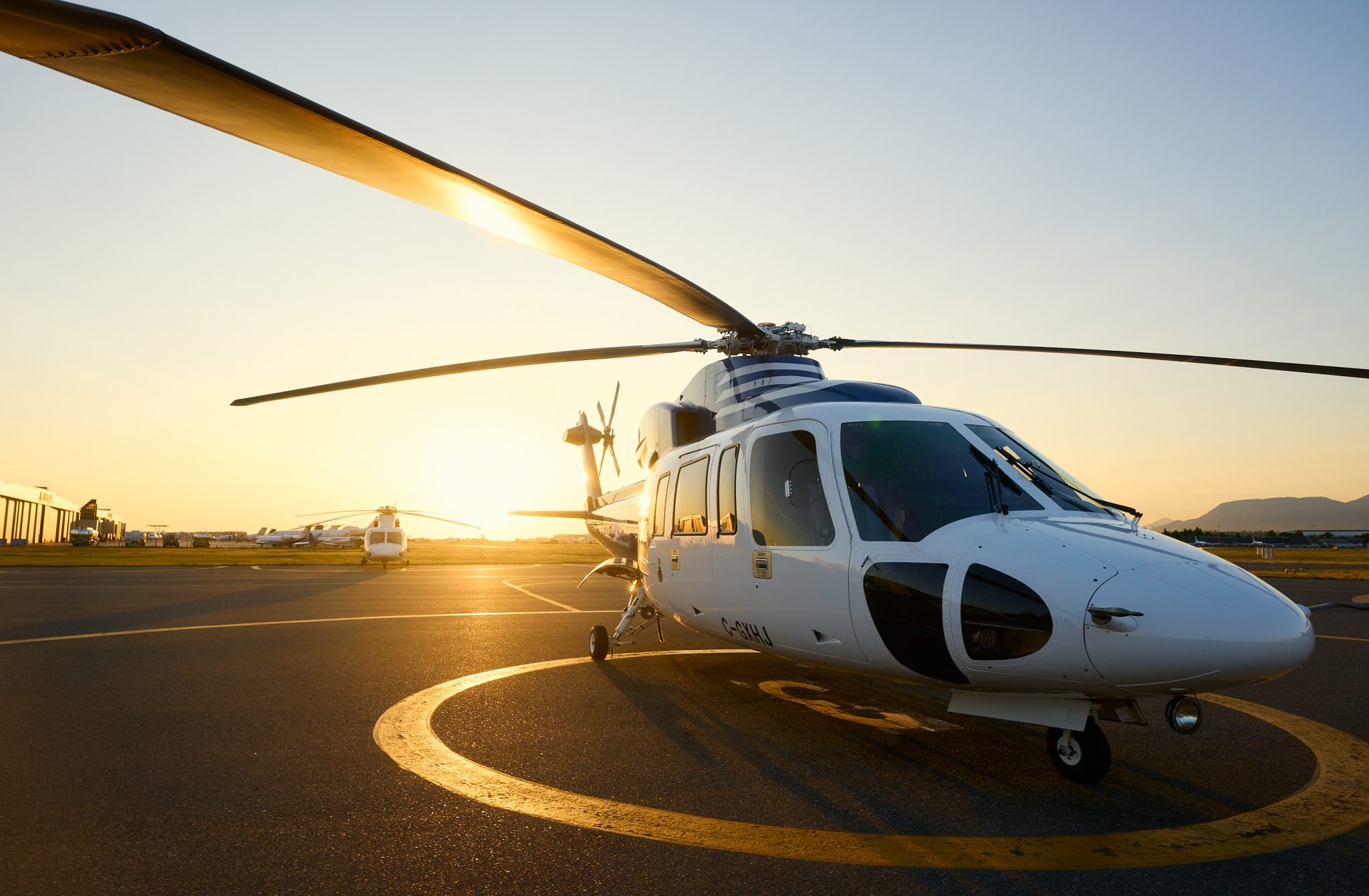 A Sikorsky S-76 utility helicopter