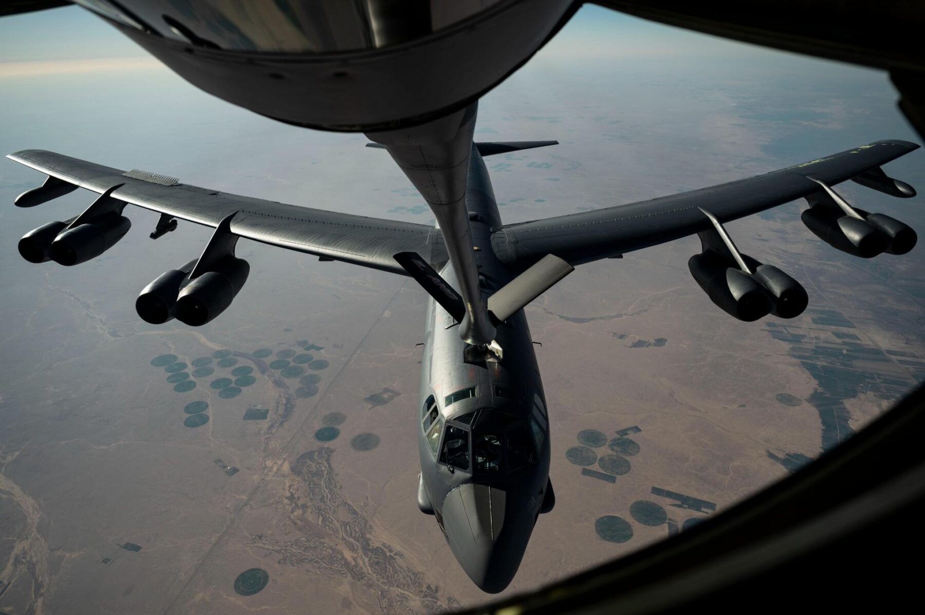 Aircraft air refueling during US Central Command (CENTCOM) Bomber Task Force Mission.